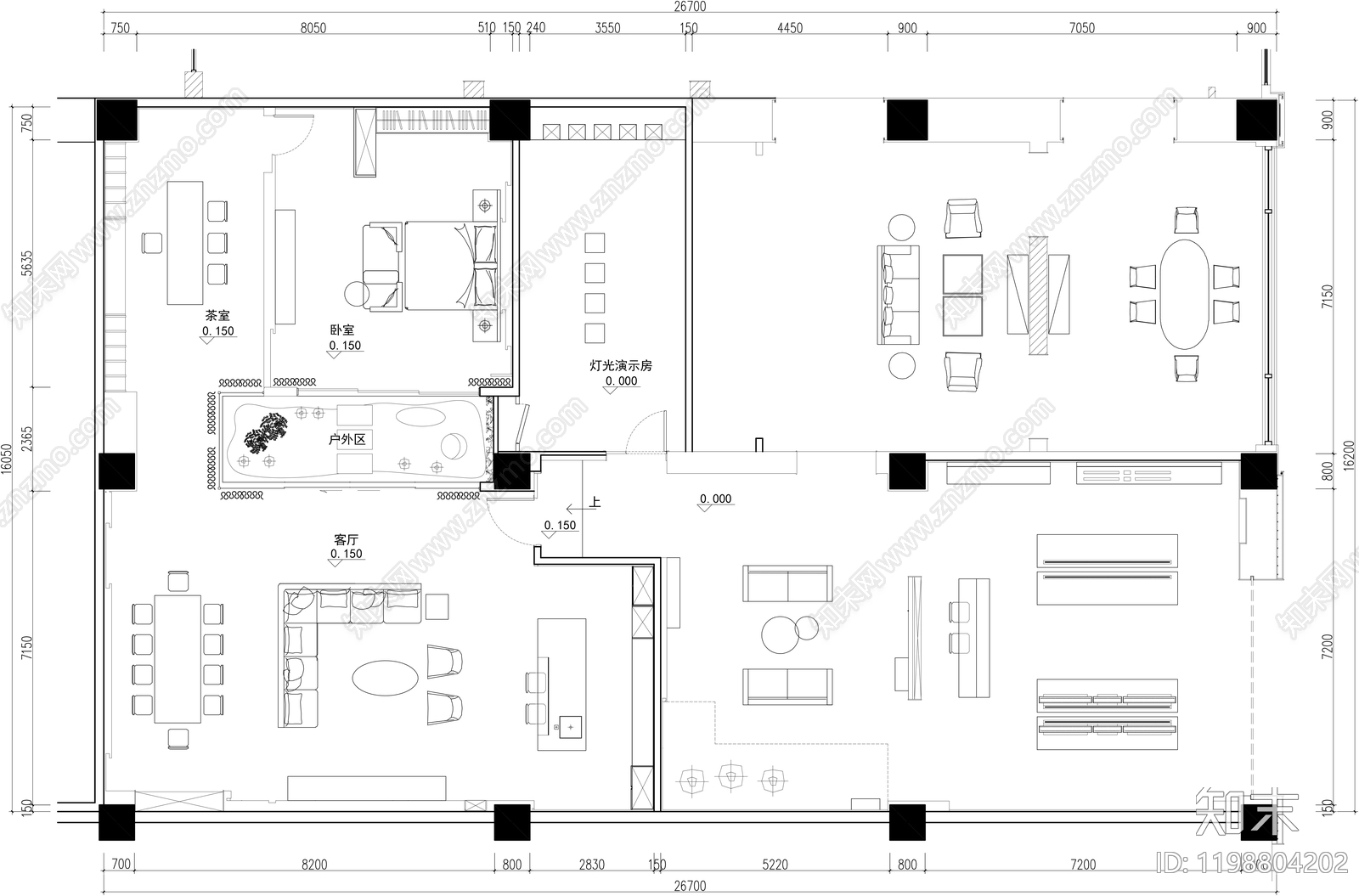 家具展厅施工图下载【ID:1198804202】