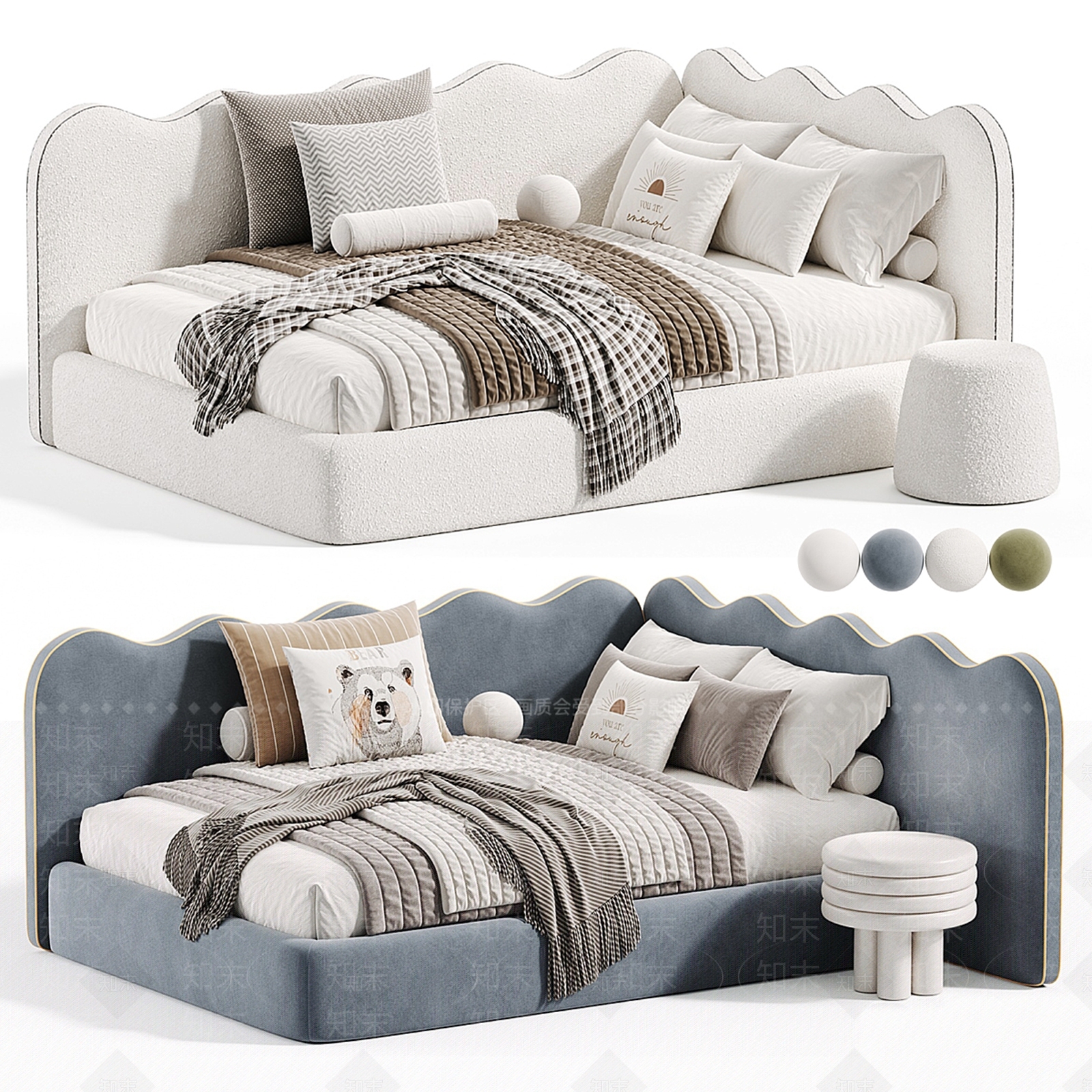 现代沙发床3D模型下载【ID:1198806120】