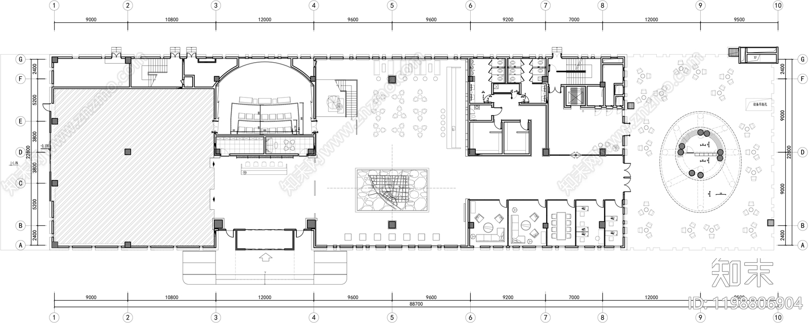 现代售楼处施工图下载【ID:1198806904】