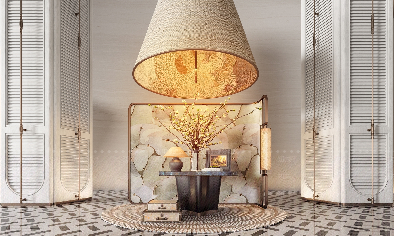 现代轻奢其他酒店空间SU模型下载【ID:1198812397】