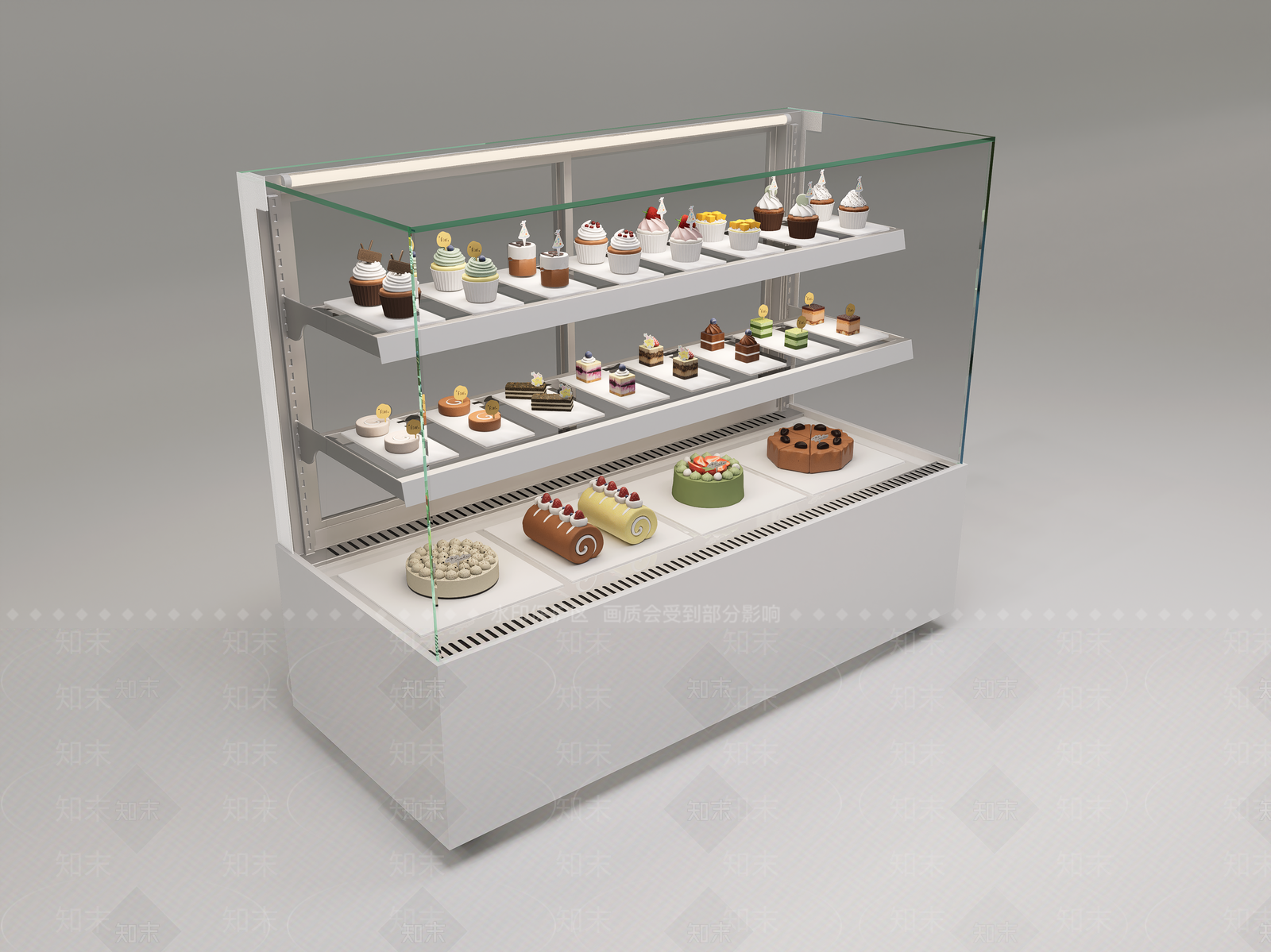 现代甜品面包店SU模型下载【ID:1198814001】