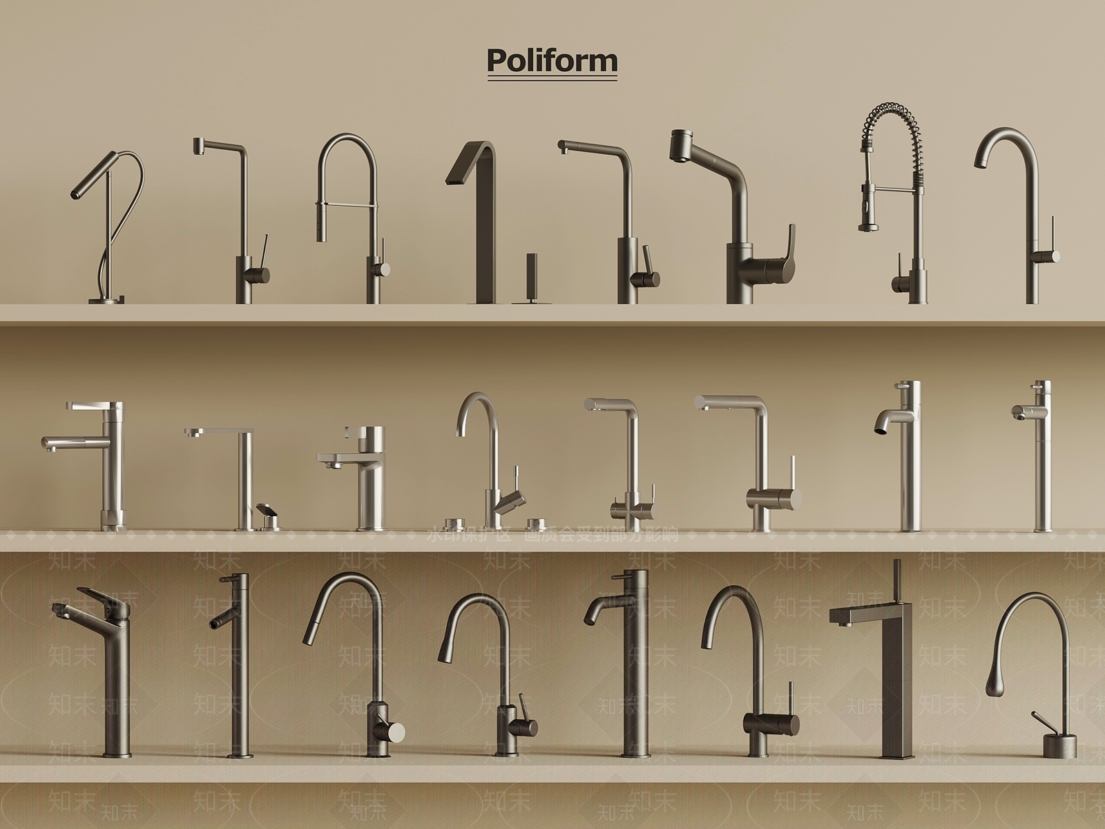 现代水龙头3D模型下载【ID:1198817103】