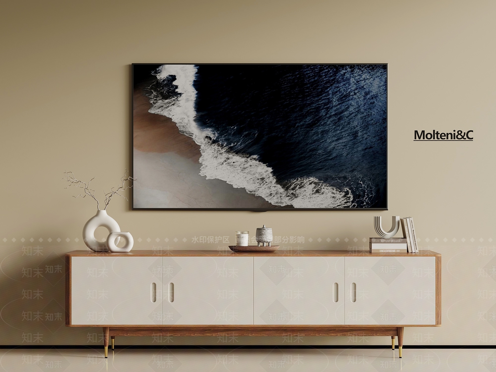 现代北欧电视柜SU模型下载【ID:1198818084】