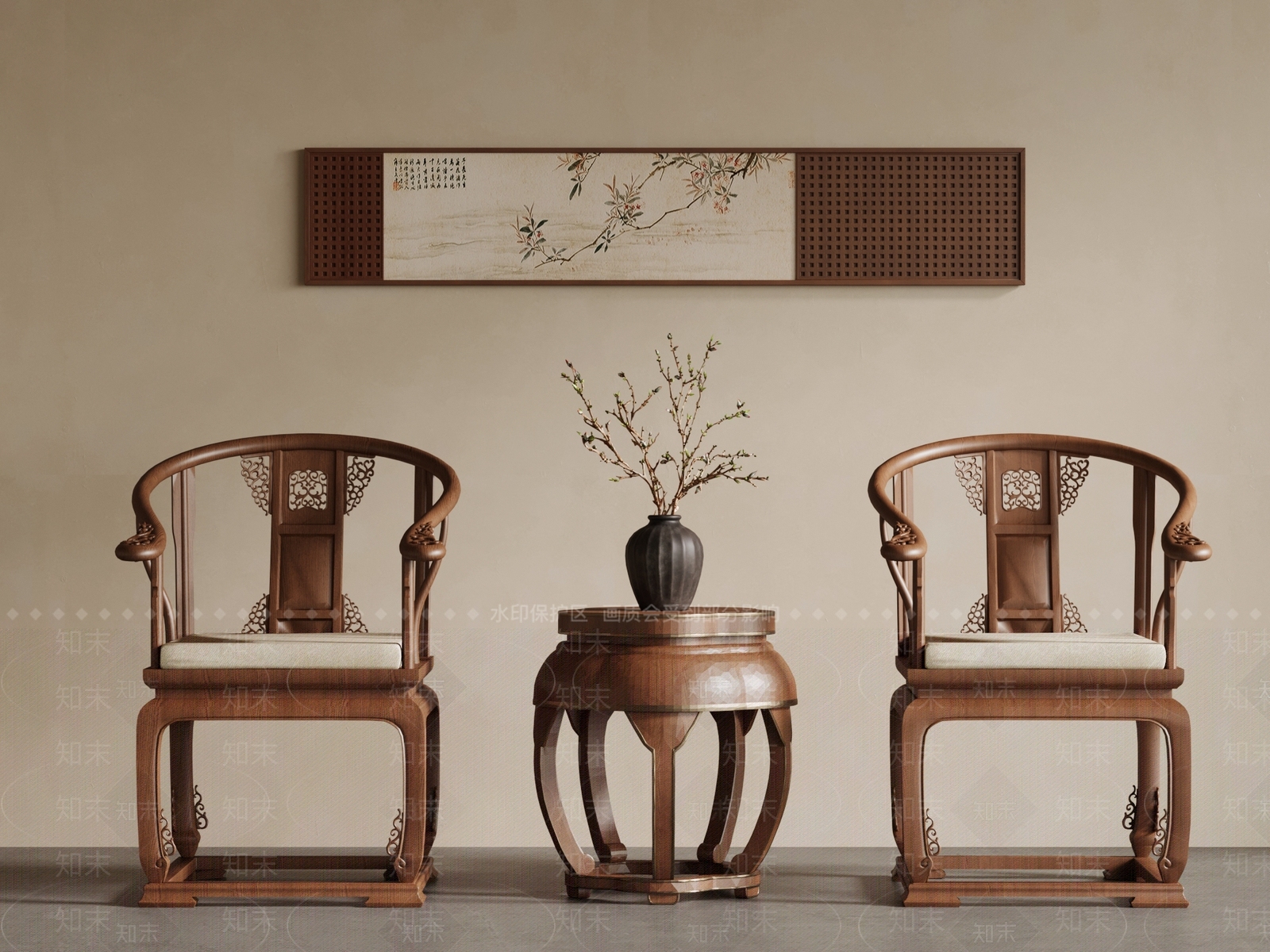 中式其他椅子3D模型下载【ID:1198820910】