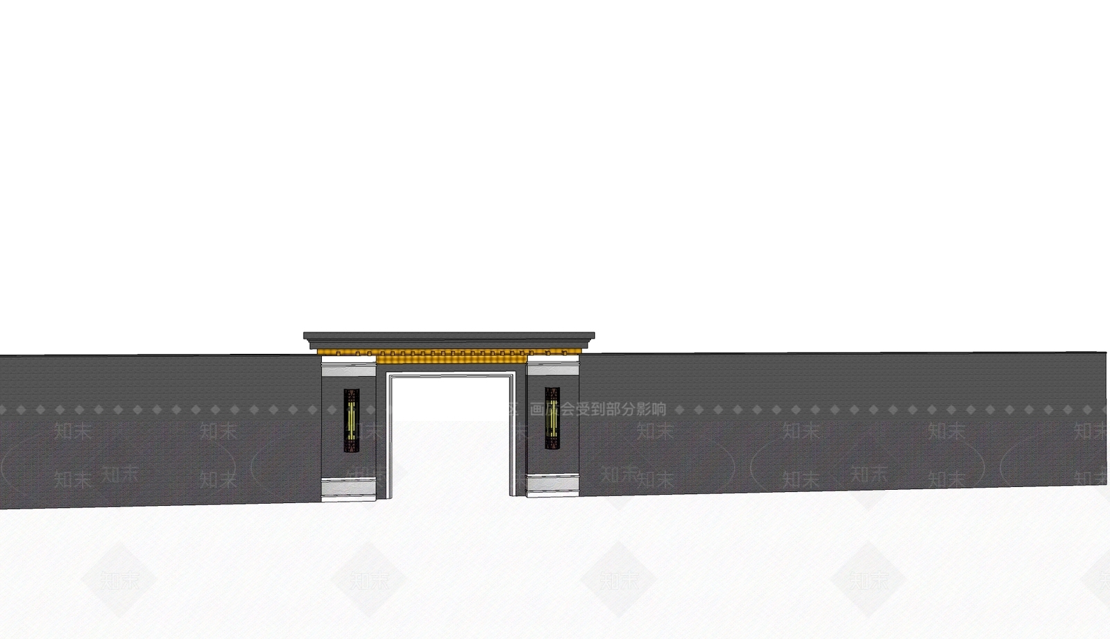 新中式中式小区建筑SU模型下载【ID:1198820777】