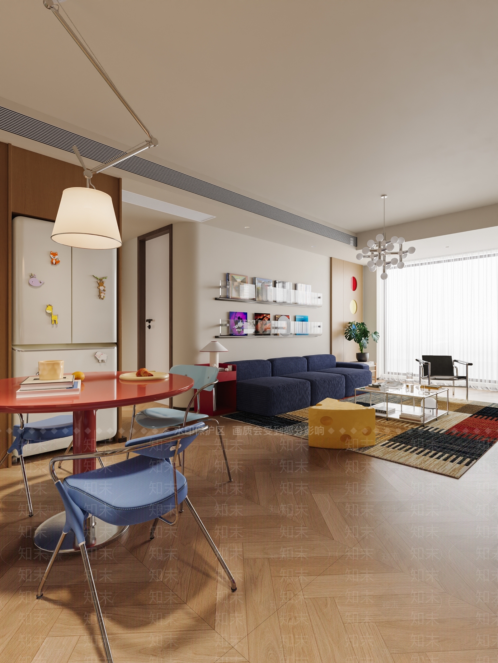 现代复古包豪斯客厅3D模型下载【ID:1198823241】