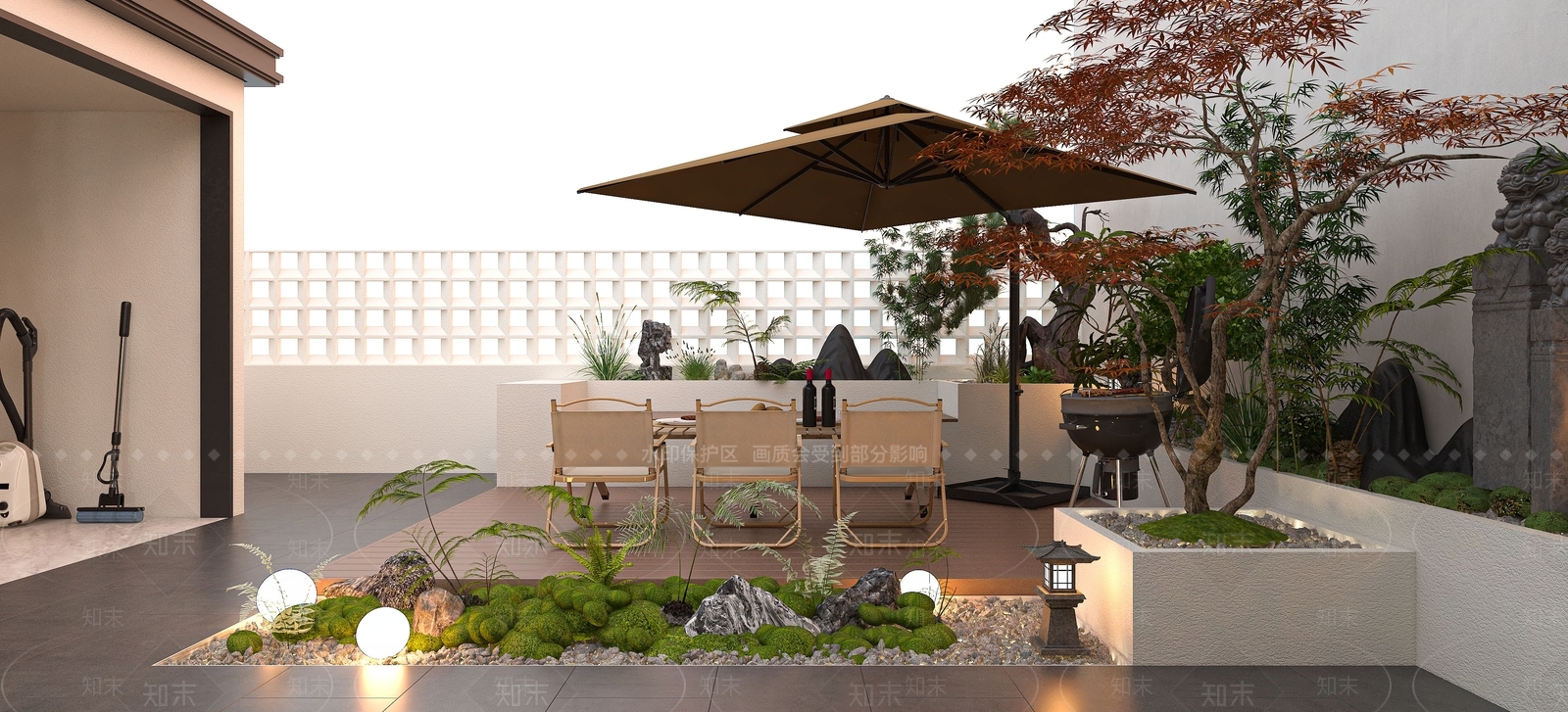 现代阳台3D模型下载【ID:1198822694】