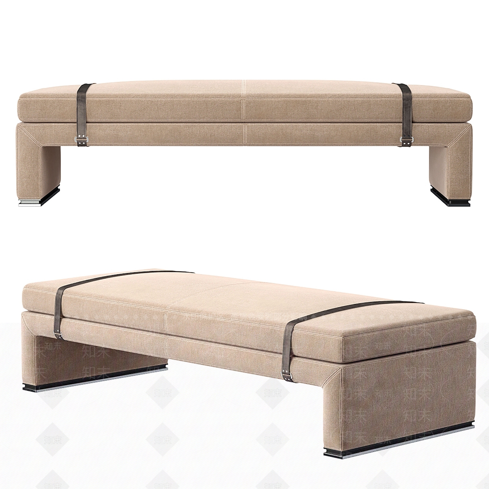 现代床尾凳SU模型下载【ID:1198823488】