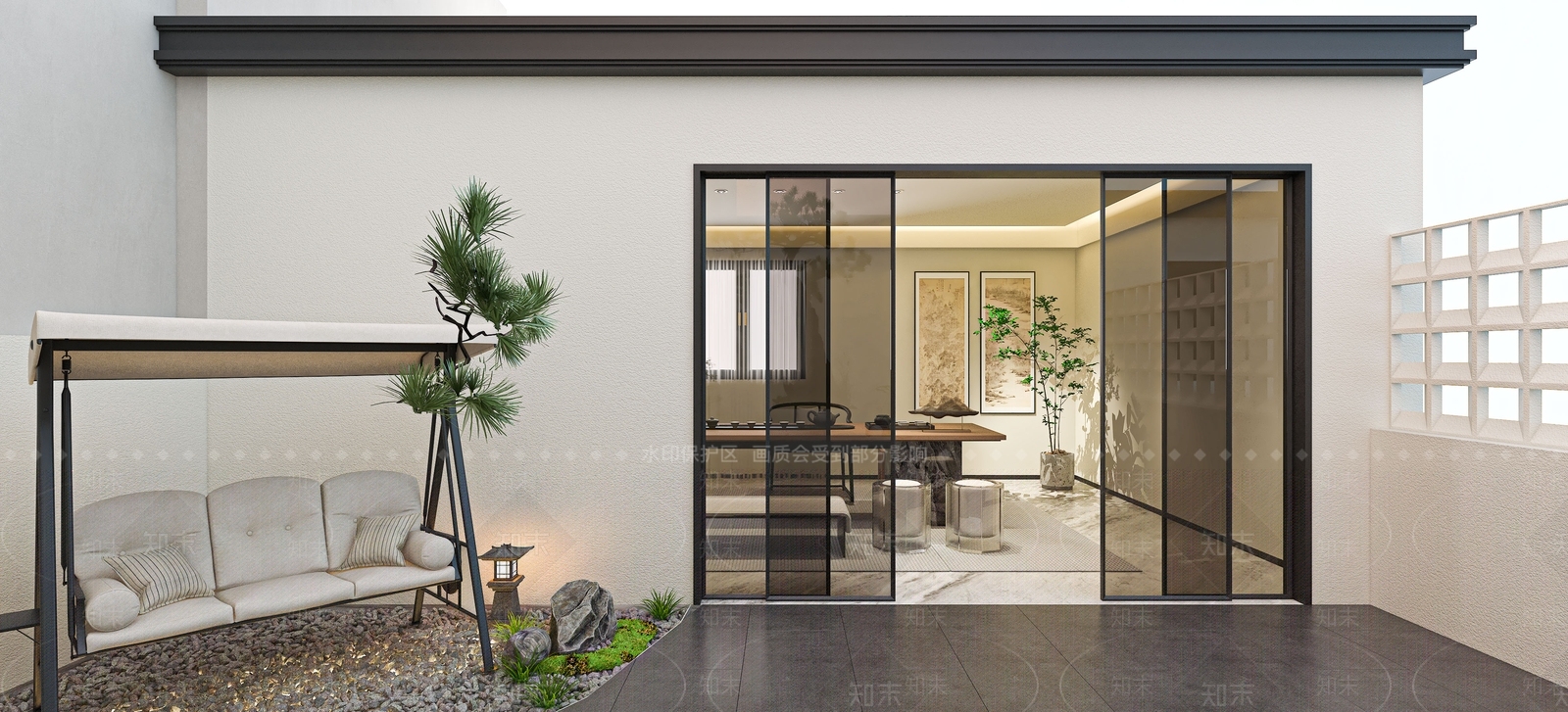 现代茶室3D模型下载【ID:1198824089】