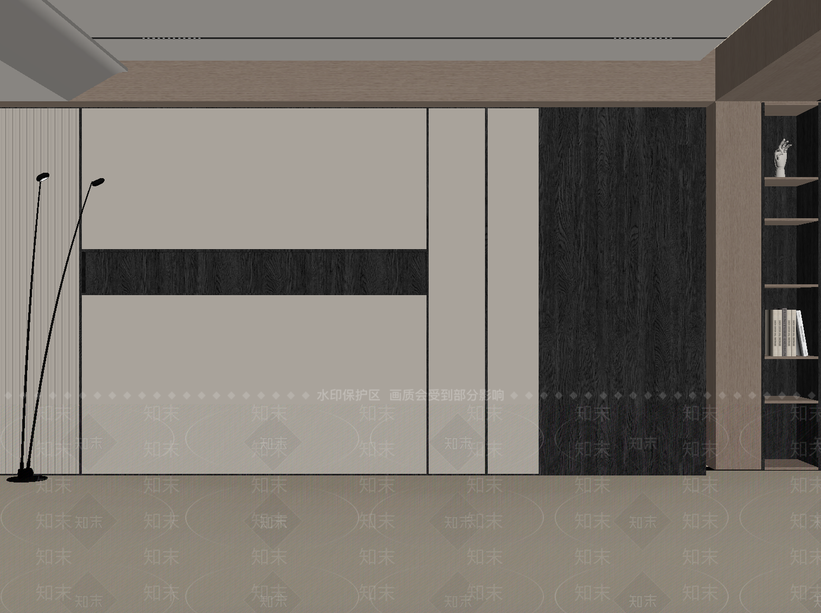 现代背景墙SU模型下载【ID:1198824140】