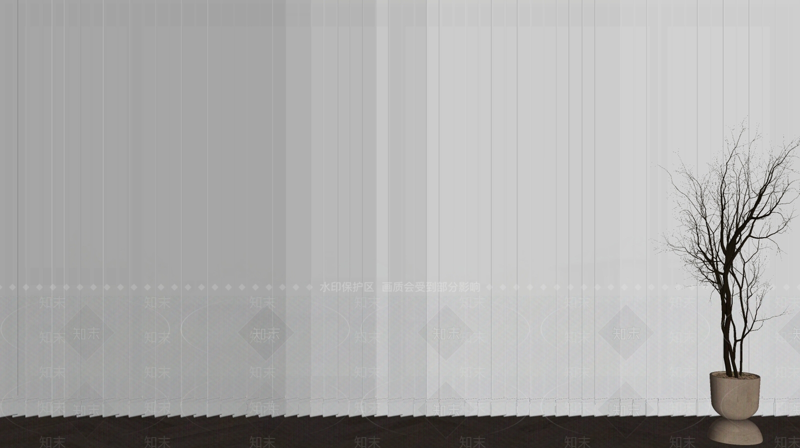 现代窗帘SU模型下载【ID:1198824722】