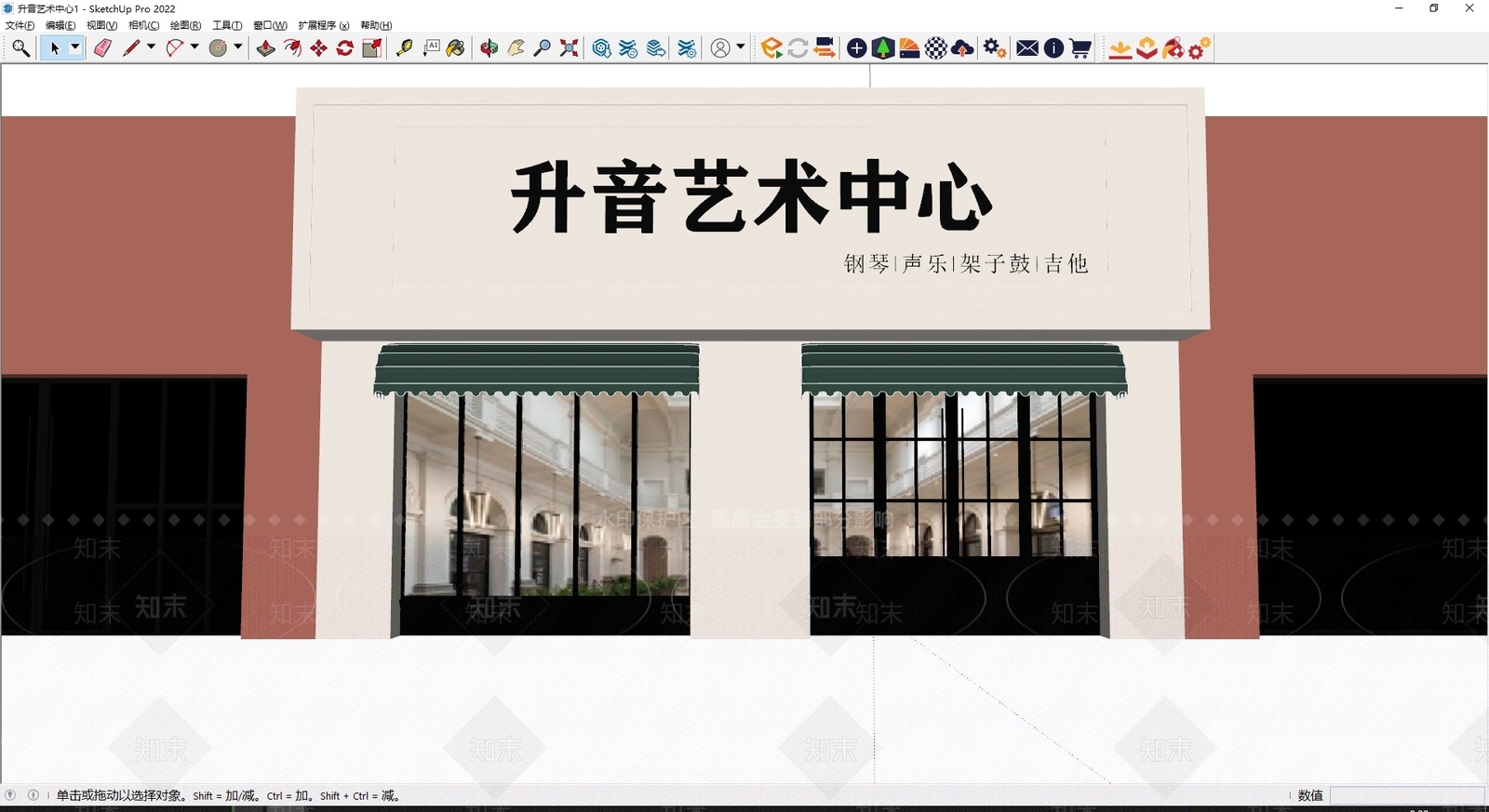 现代法式门头SU模型下载【ID:1198826434】