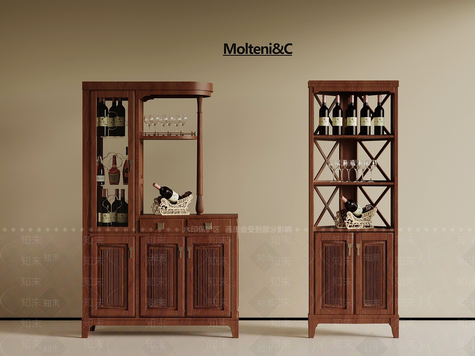 中古酒柜SU模型下载【ID:1198826448】