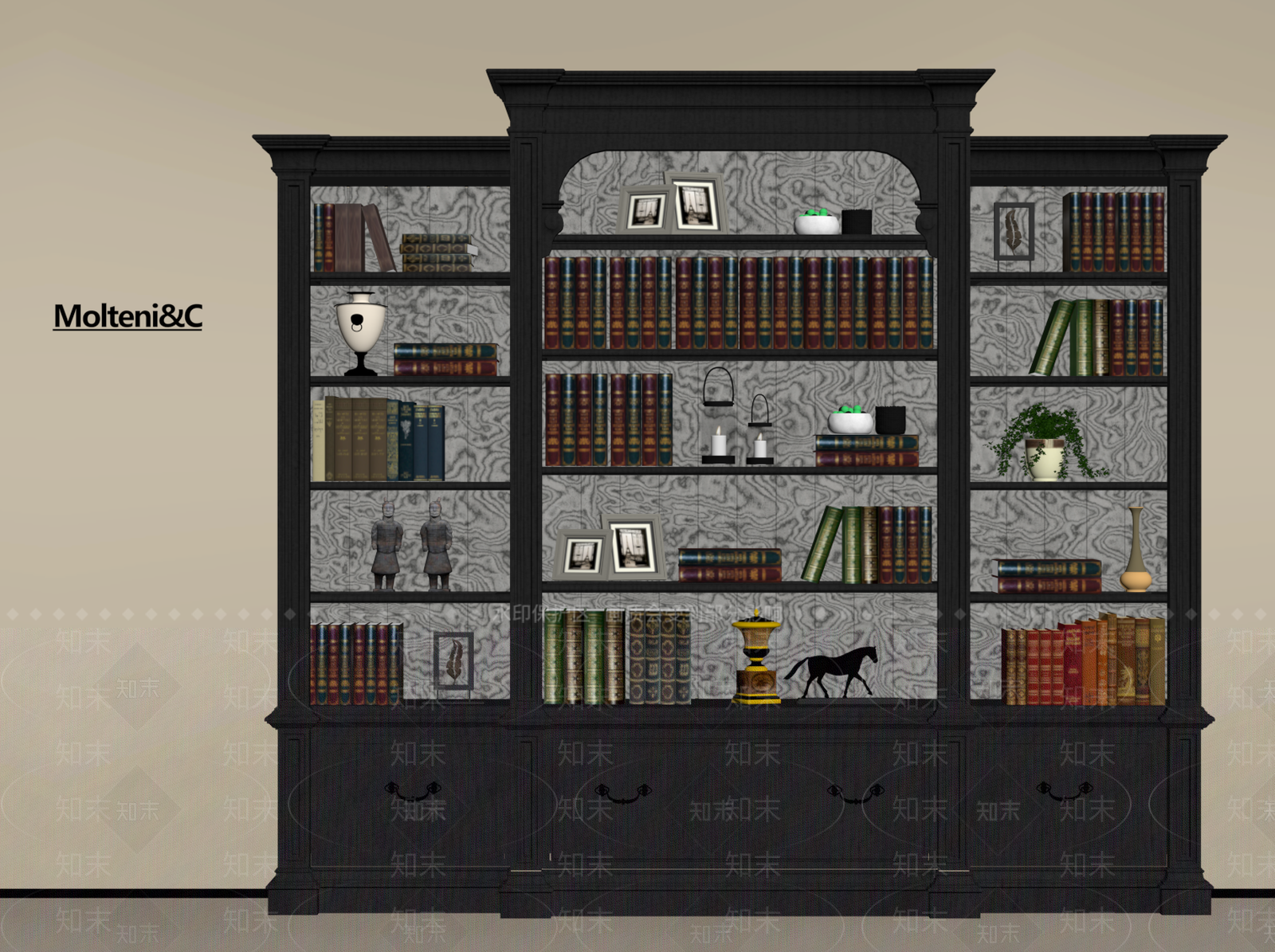 法式电视柜SU模型下载【ID:1198826775】