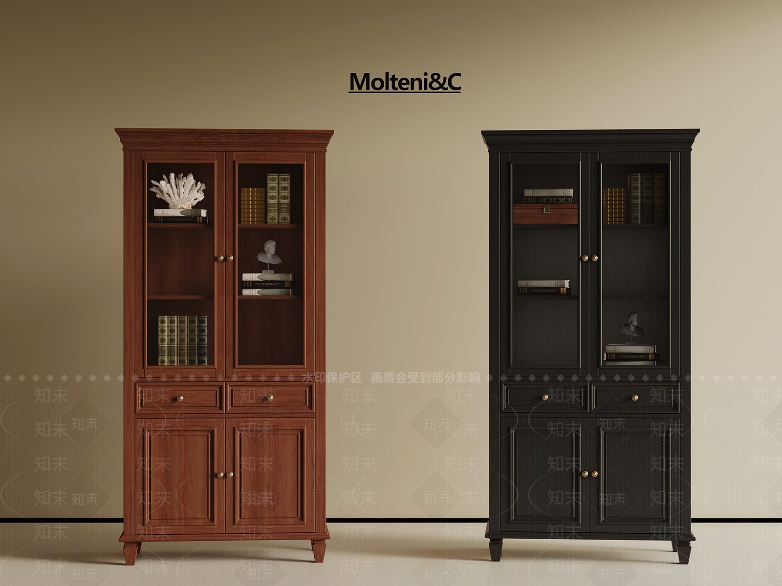 法式中古书柜SU模型下载【ID:1198826998】