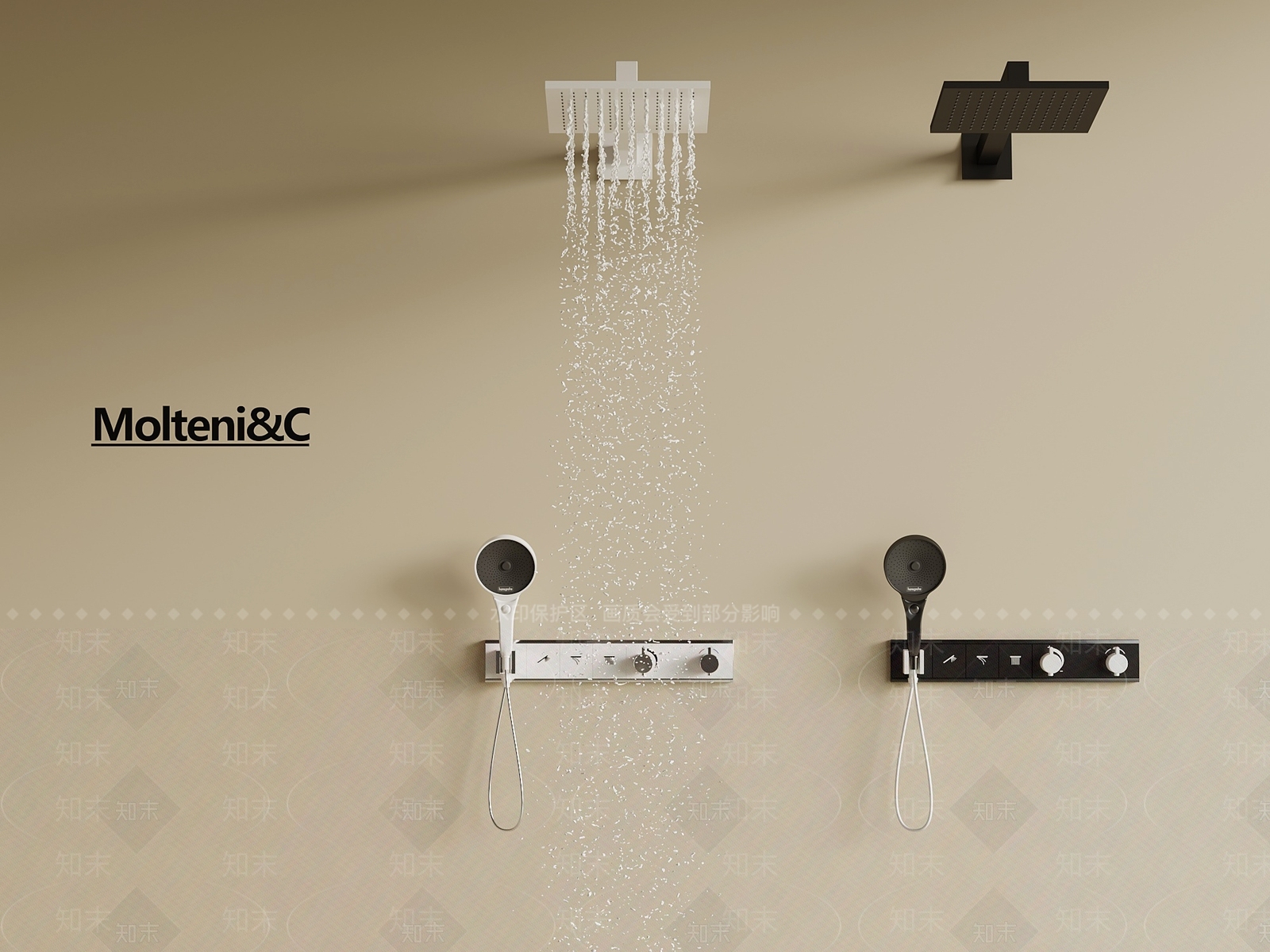 淋浴花洒SU模型下载【ID:1198827068】