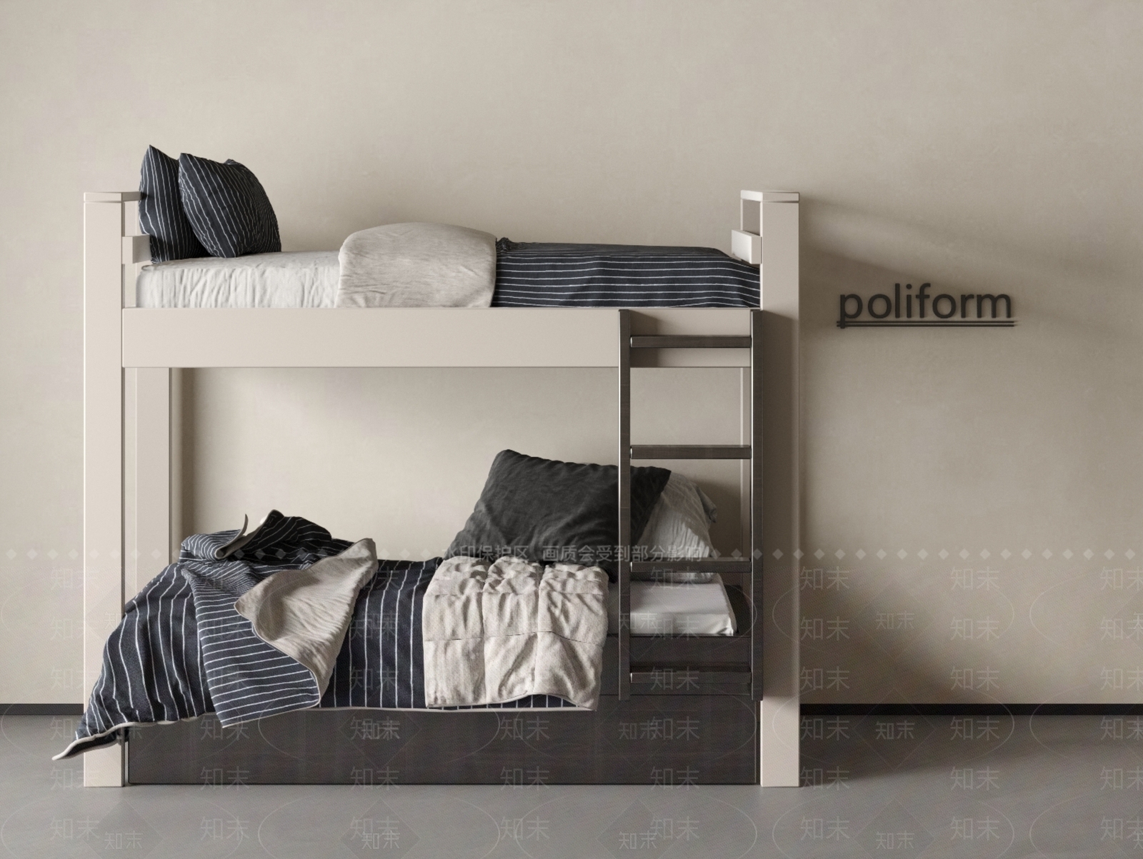 现代北欧儿童床SU模型下载【ID:1198830249】