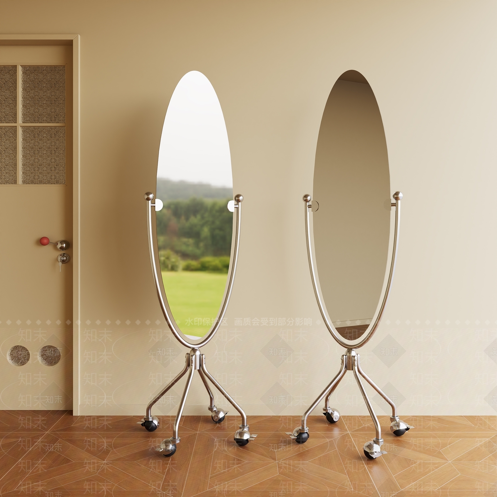 现代简约镜子SU模型下载【ID:1198832378】