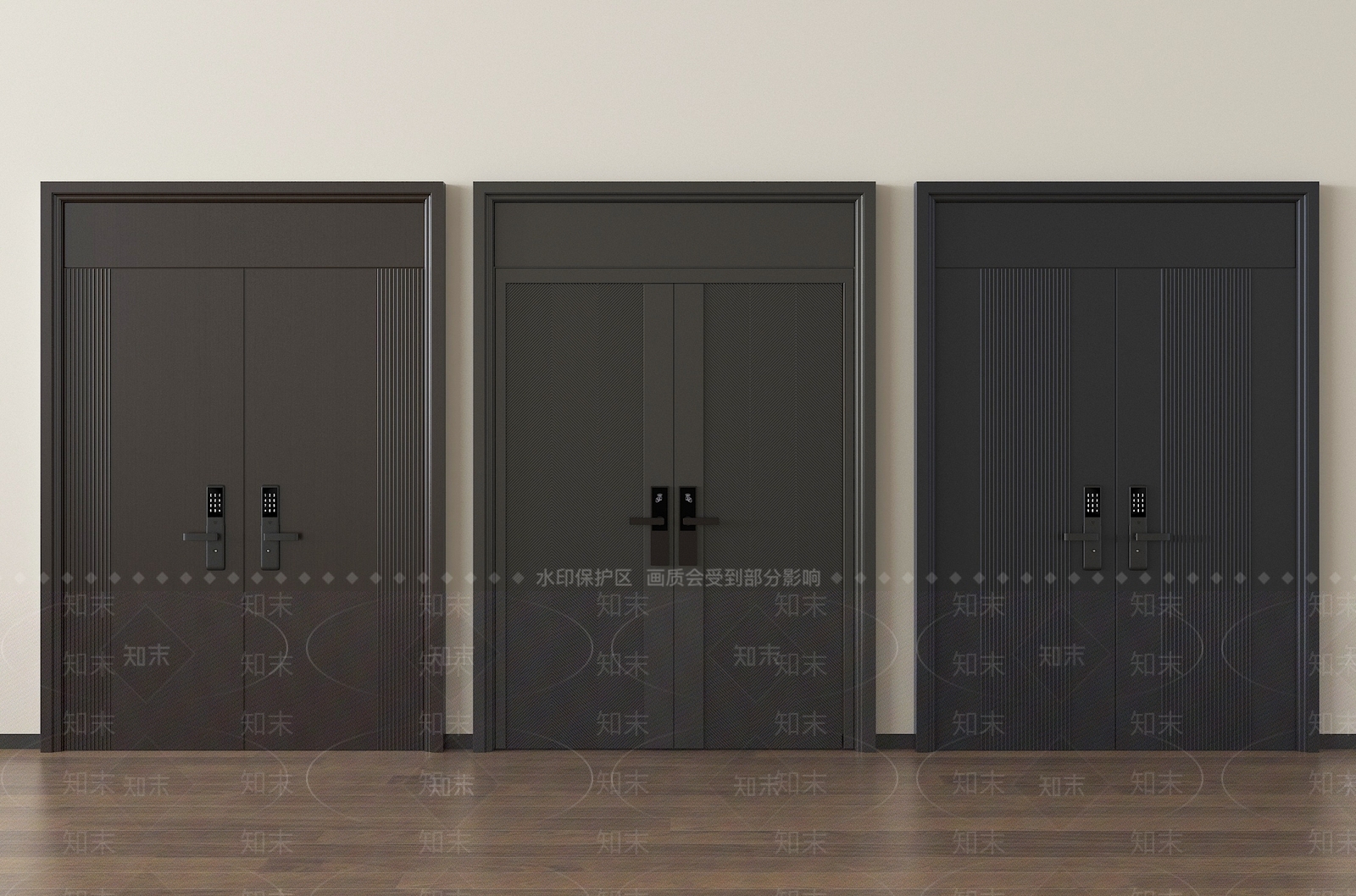 现代双开门3D模型下载【ID:1198833408】