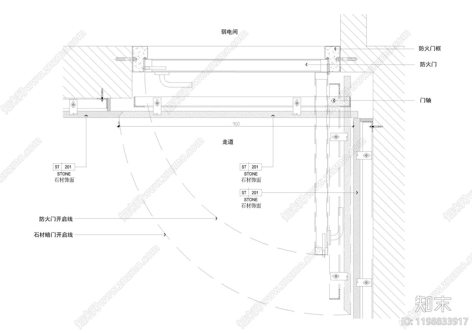 隐形门节点施工图下载【ID:1198833917】