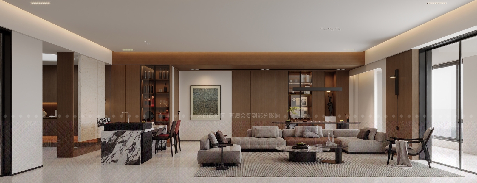白色餐边柜餐边柜3D模型下载【ID:1227351627】