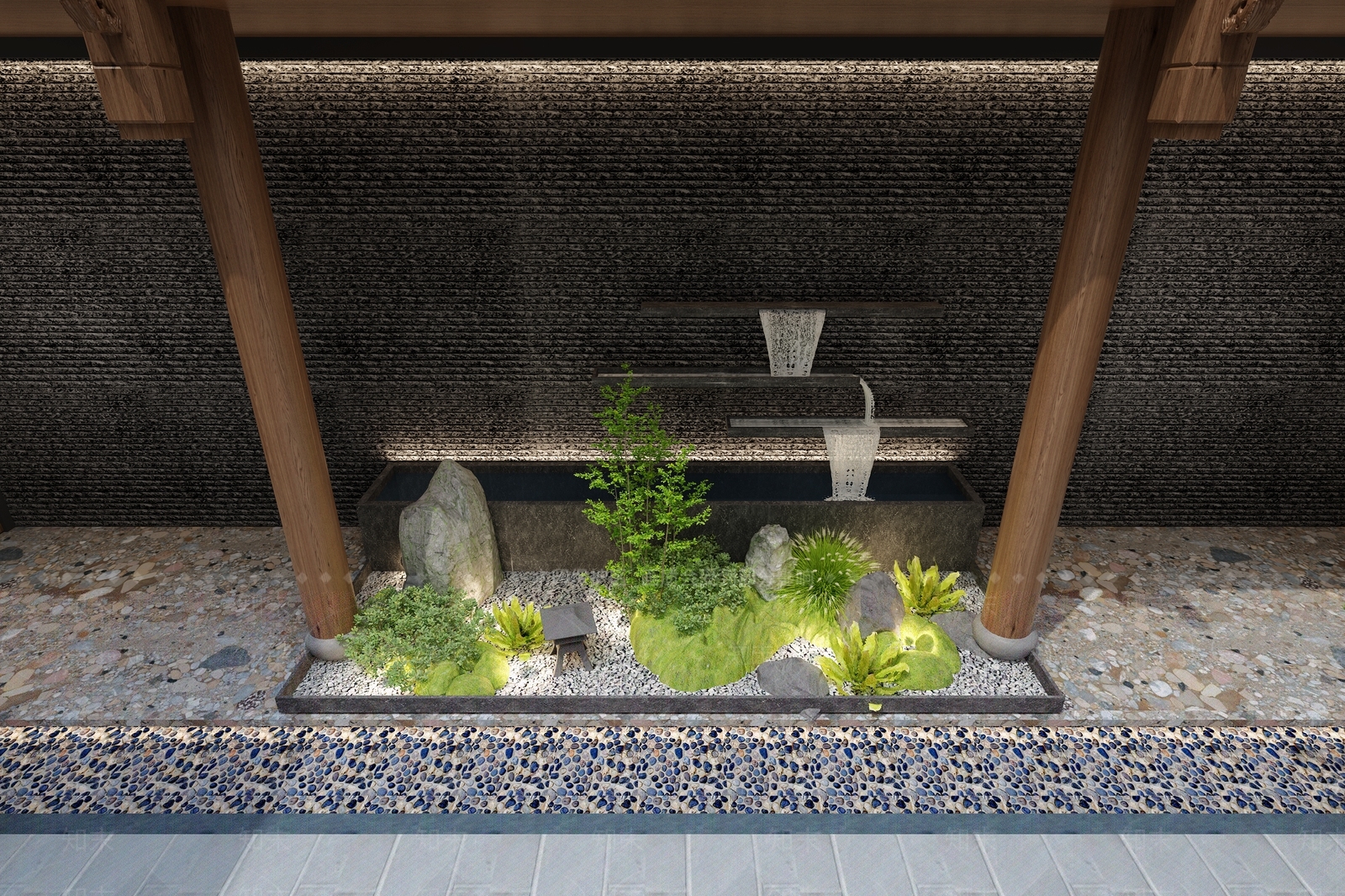 新中式民宿3D模型下载【ID:1198839368】