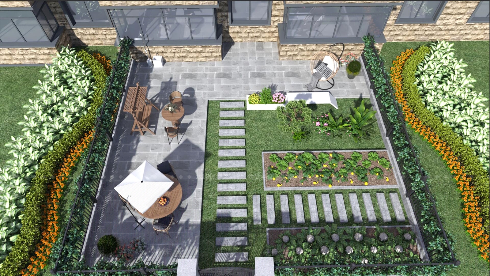 现代庭院3D模型下载【ID:1198843998】