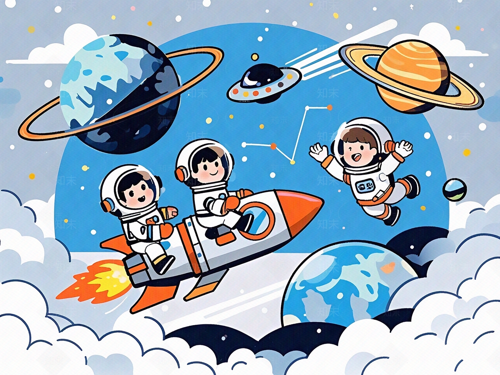 现代奶油儿童壁纸贴图下载【ID:1198841483】