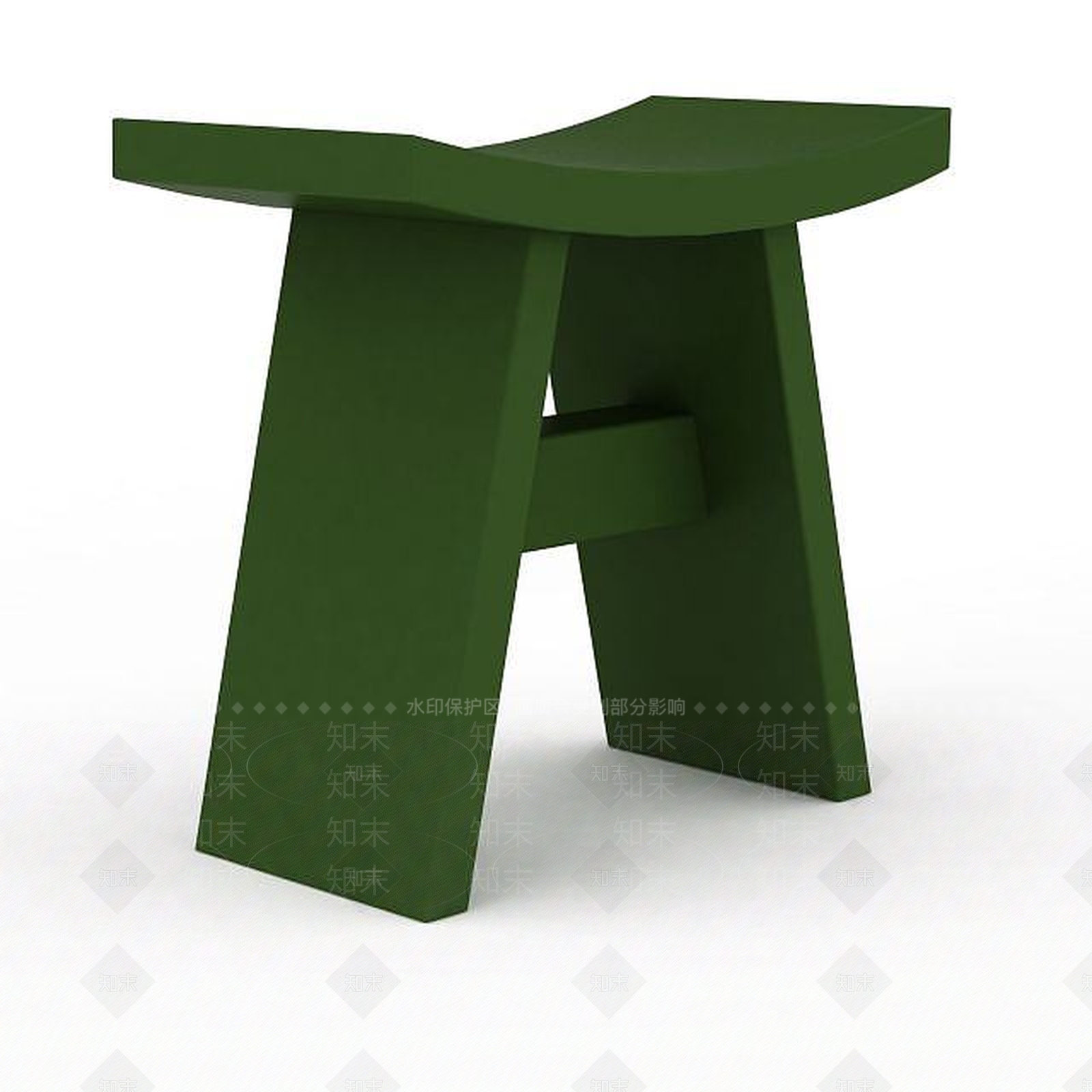 现代实木弧形凳3D模型下载【ID:1199235435】