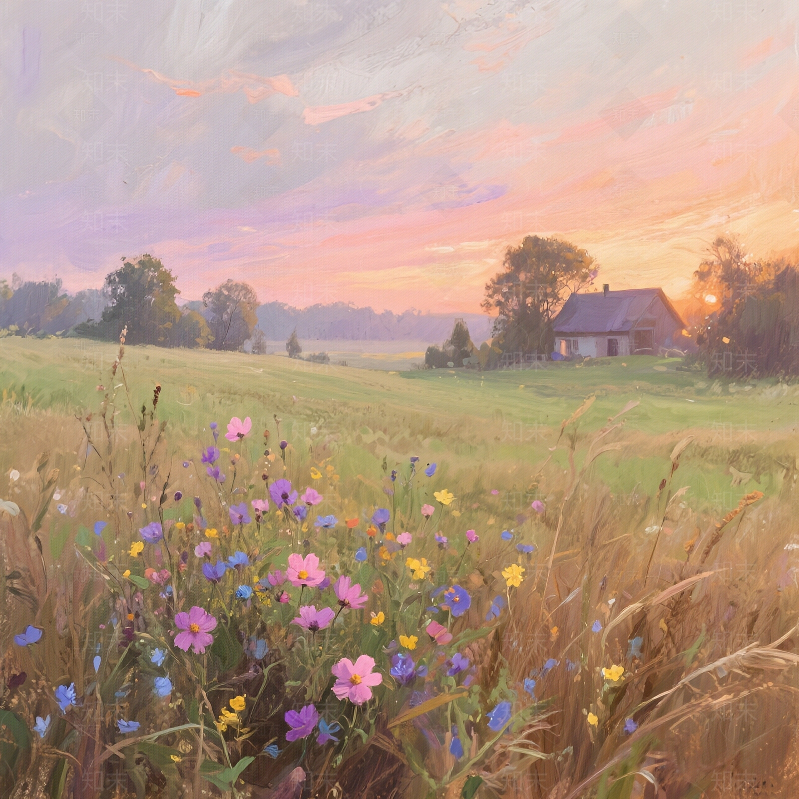 法式美式油画贴图下载【ID:1198842316】