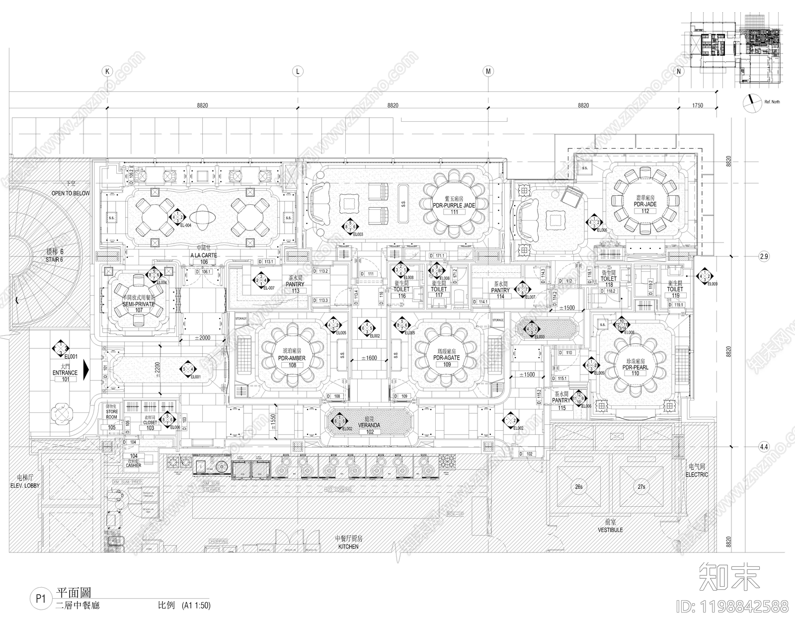 其他餐饮空间cad施工图下载【ID:1198842588】