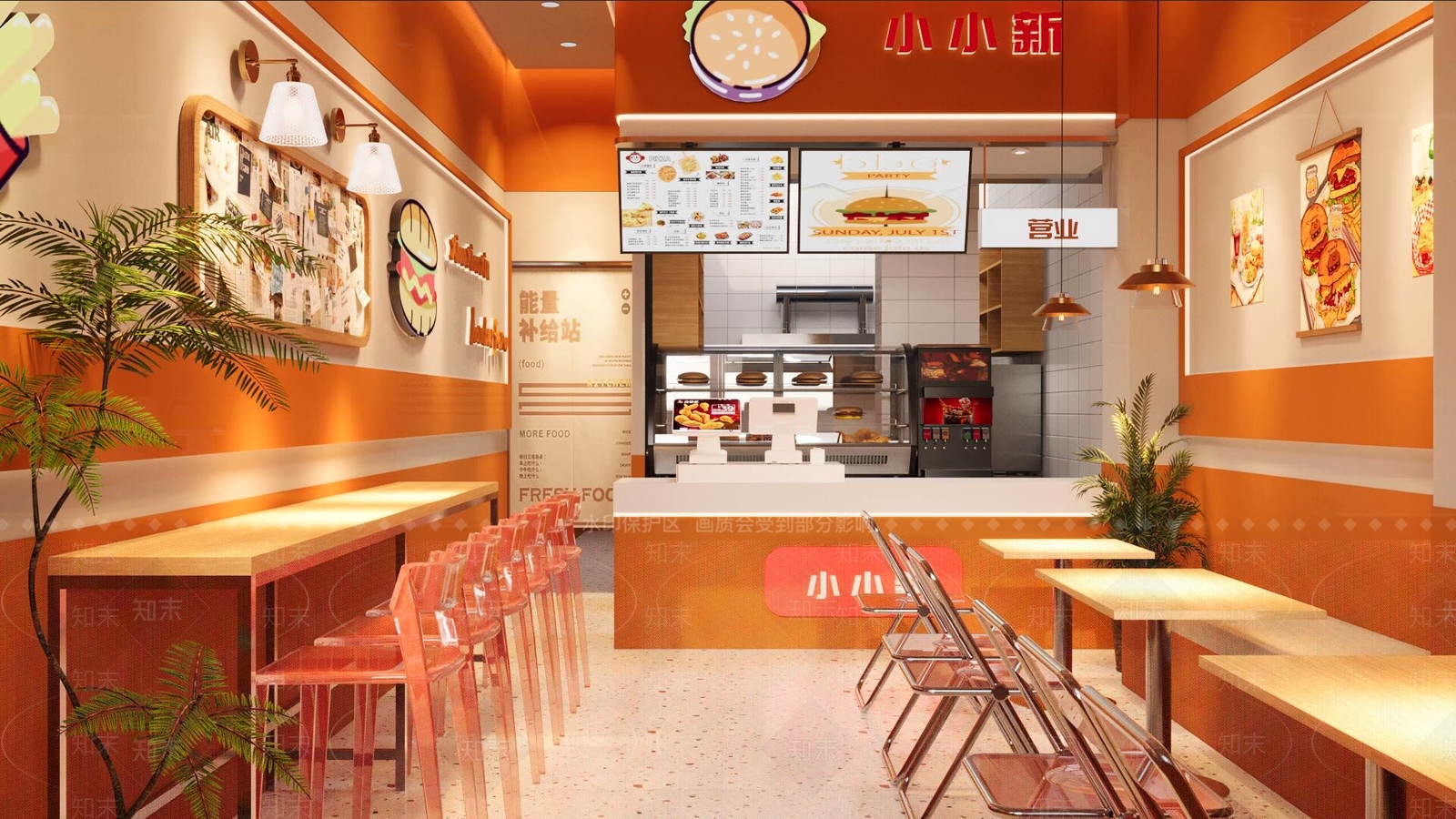 现代快餐店3D模型下载【ID:1198851747】