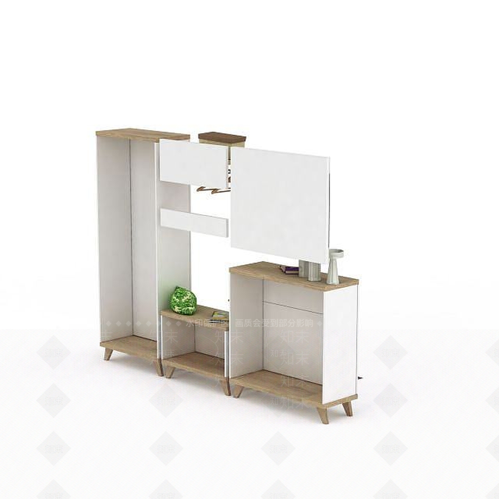 现代卧室家具组合3D模型下载【ID:1198845624】