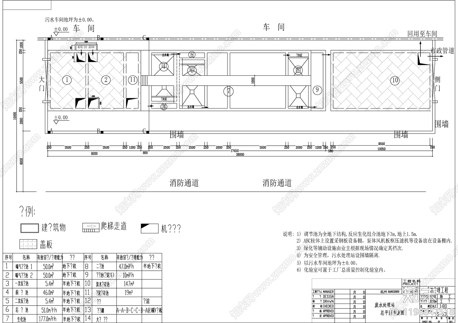 水处理cad施工图下载【ID:1198847518】