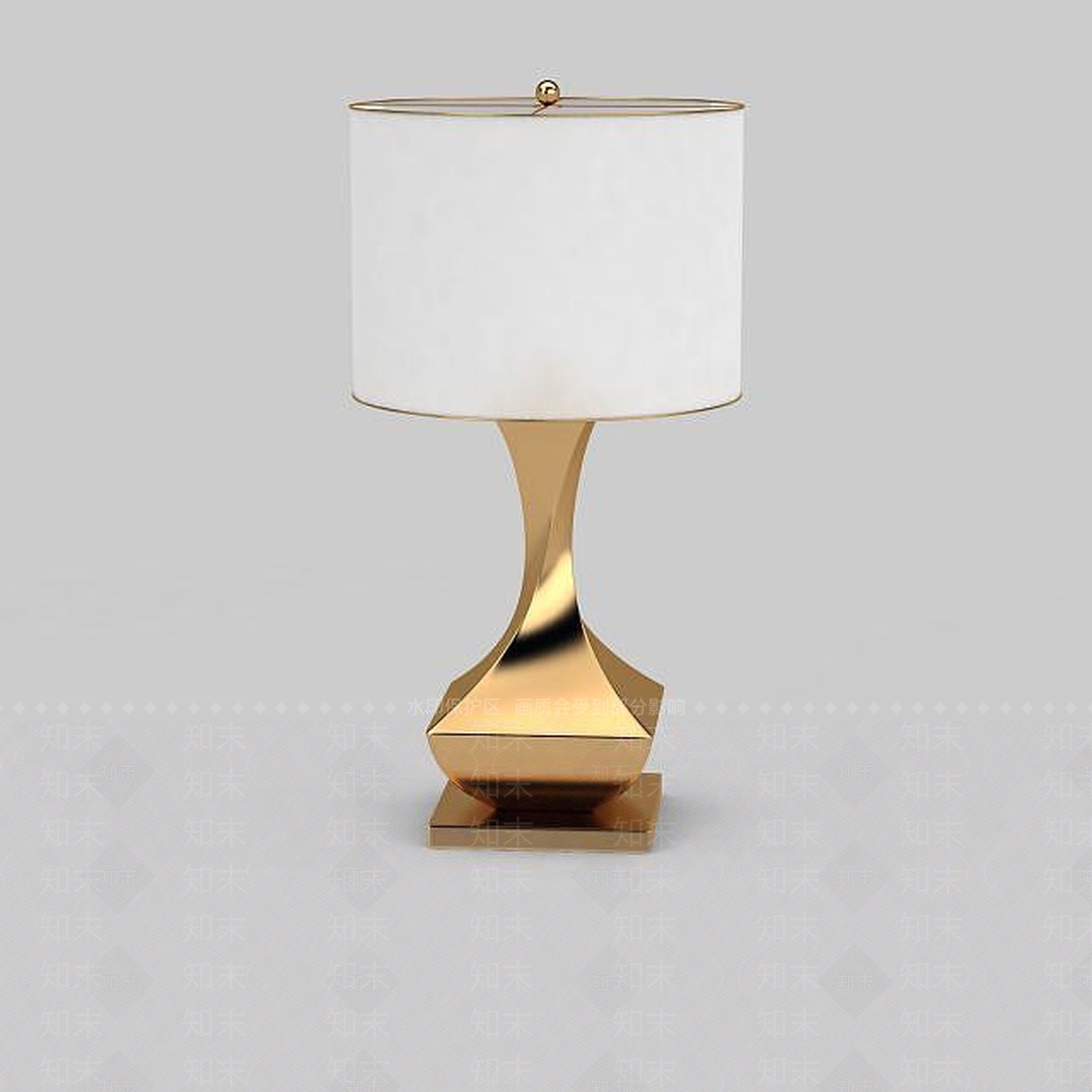 现代金色台灯3D模型下载【ID:1198849246】