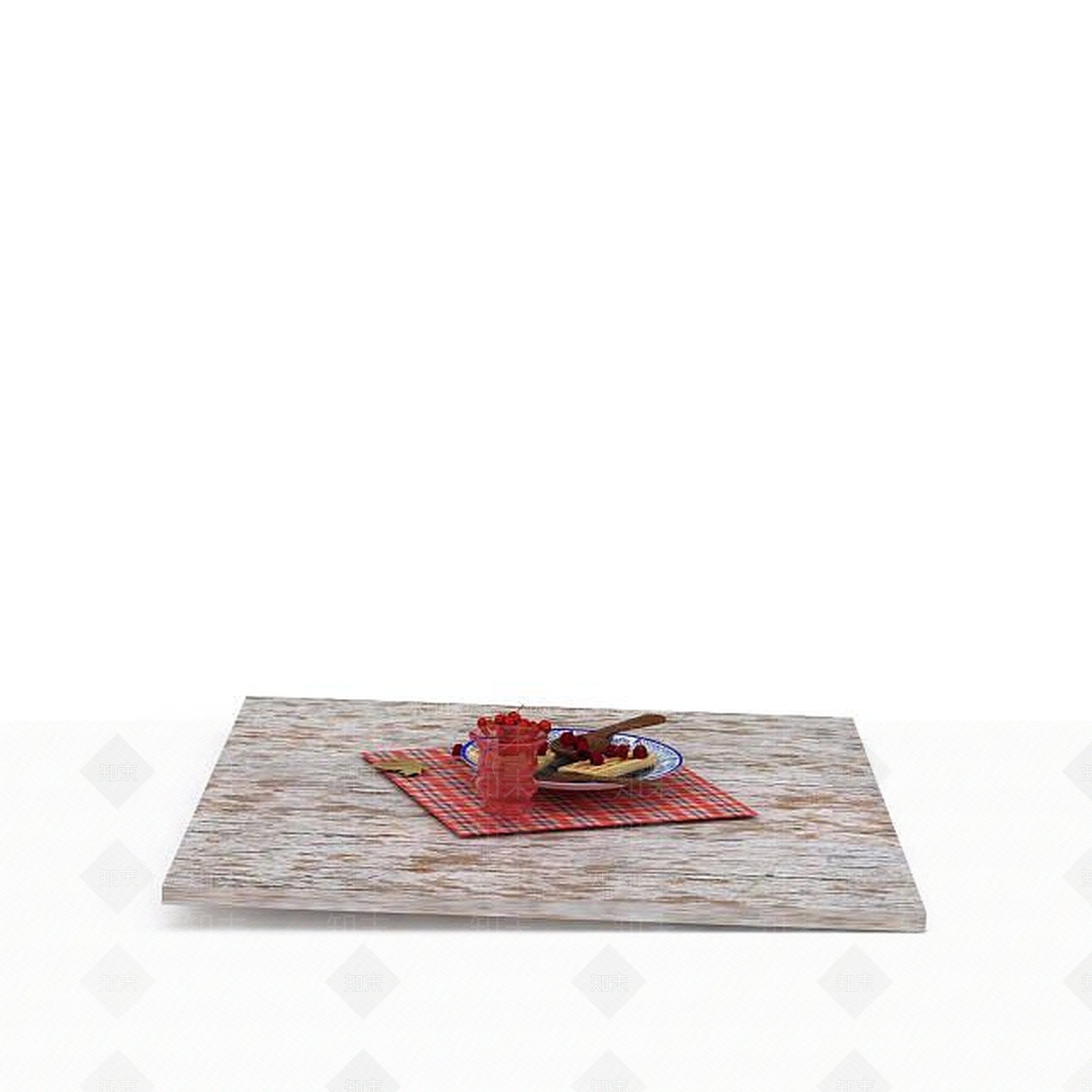 现代桌面菜肴3D模型下载【ID:1198849313】