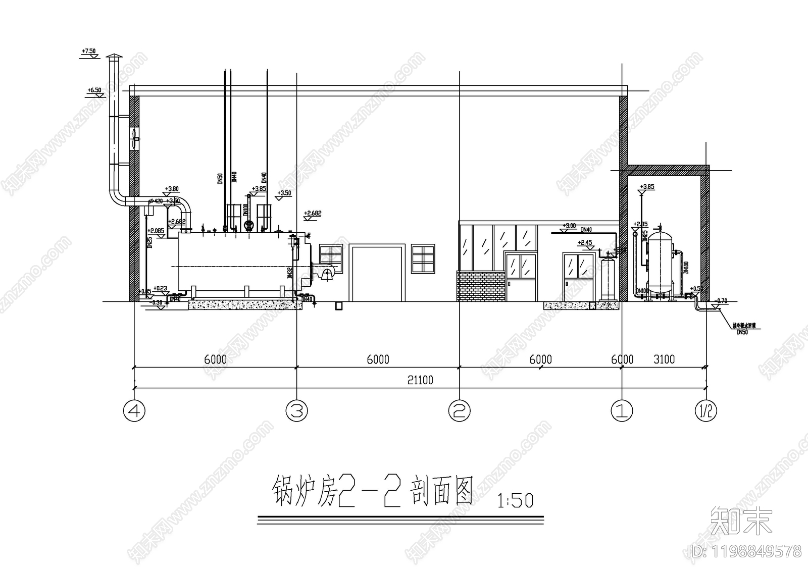 水处理cad施工图下载【ID:1198849578】