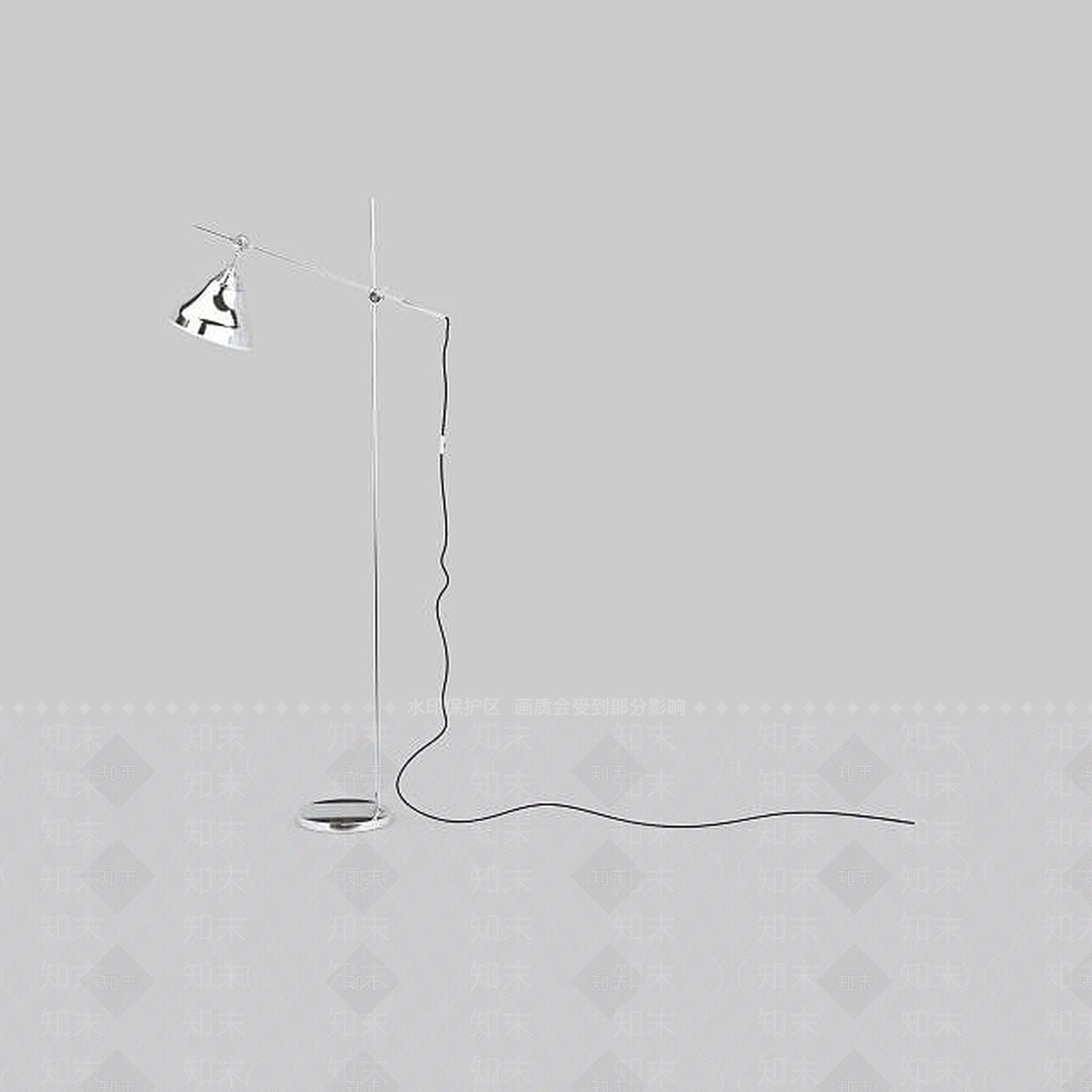 现代全金属可升降台灯3D模型下载【ID:1198849835】