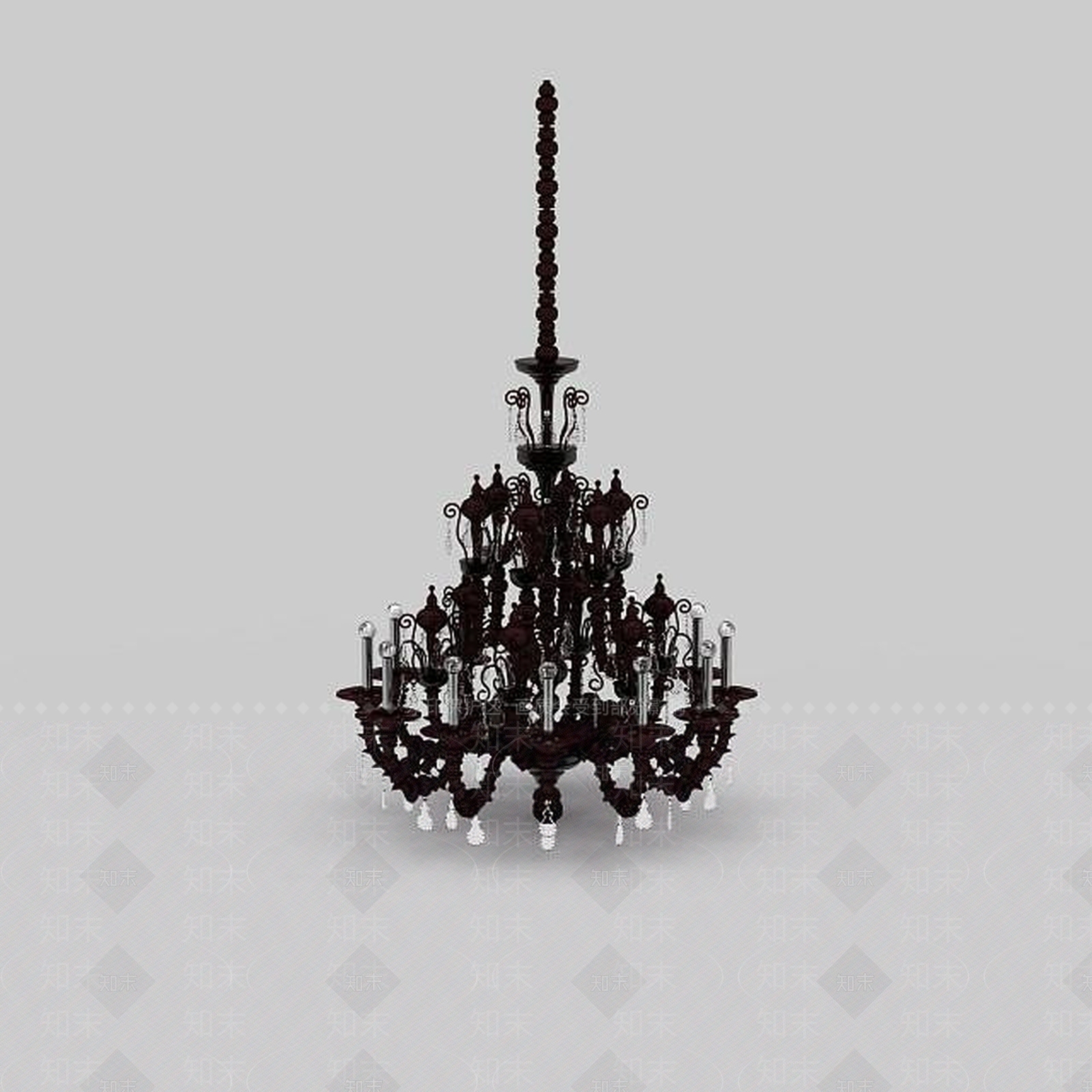 现代层次吊灯3D模型下载【ID:1198851259】