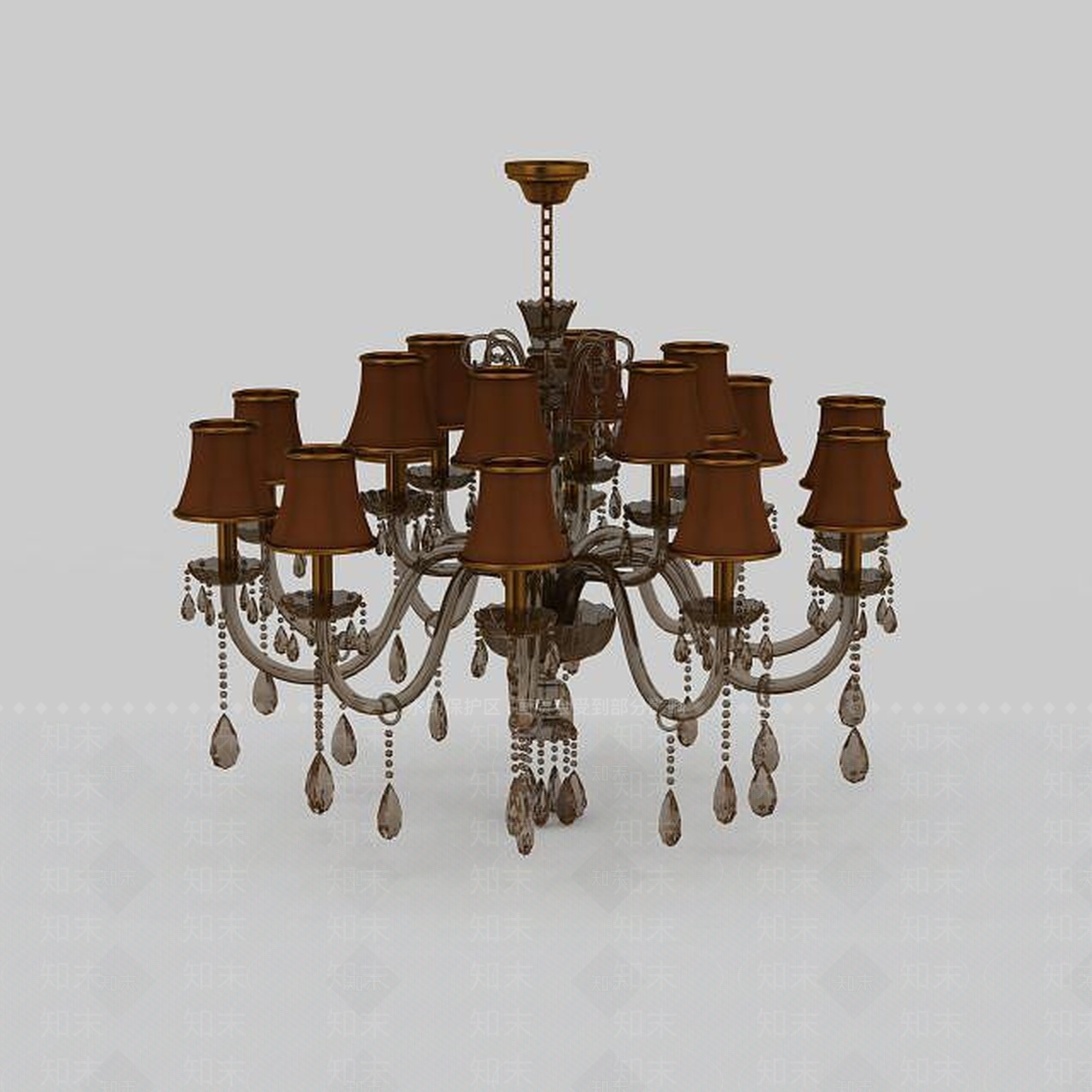 现代水晶吊灯3D模型下载【ID:1198851486】