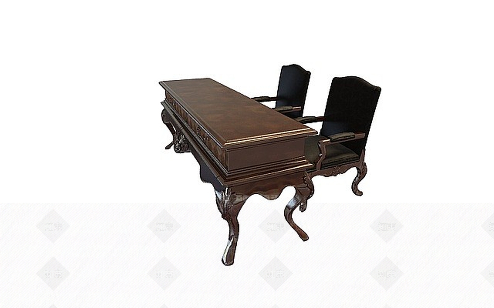 现代复古桌椅组合3D模型下载【ID:1198852153】