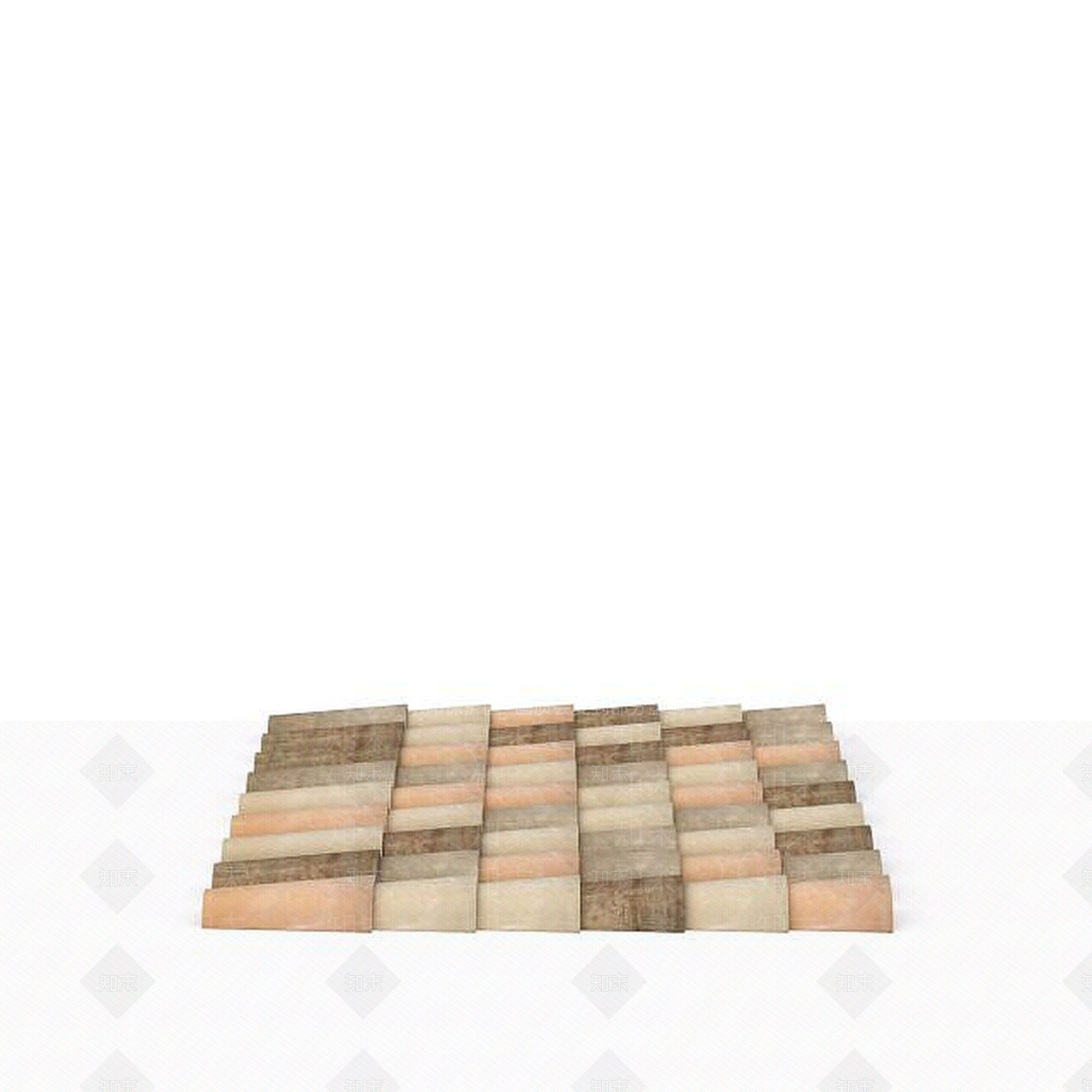 现代屋顶瓦3D模型下载【ID:1198853112】