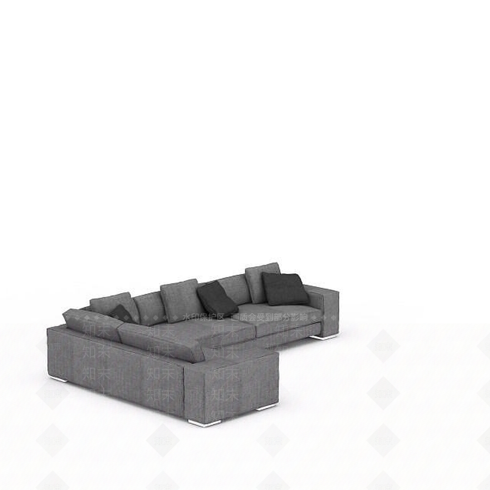 现代客厅沙发3D模型下载【ID:1198854141】