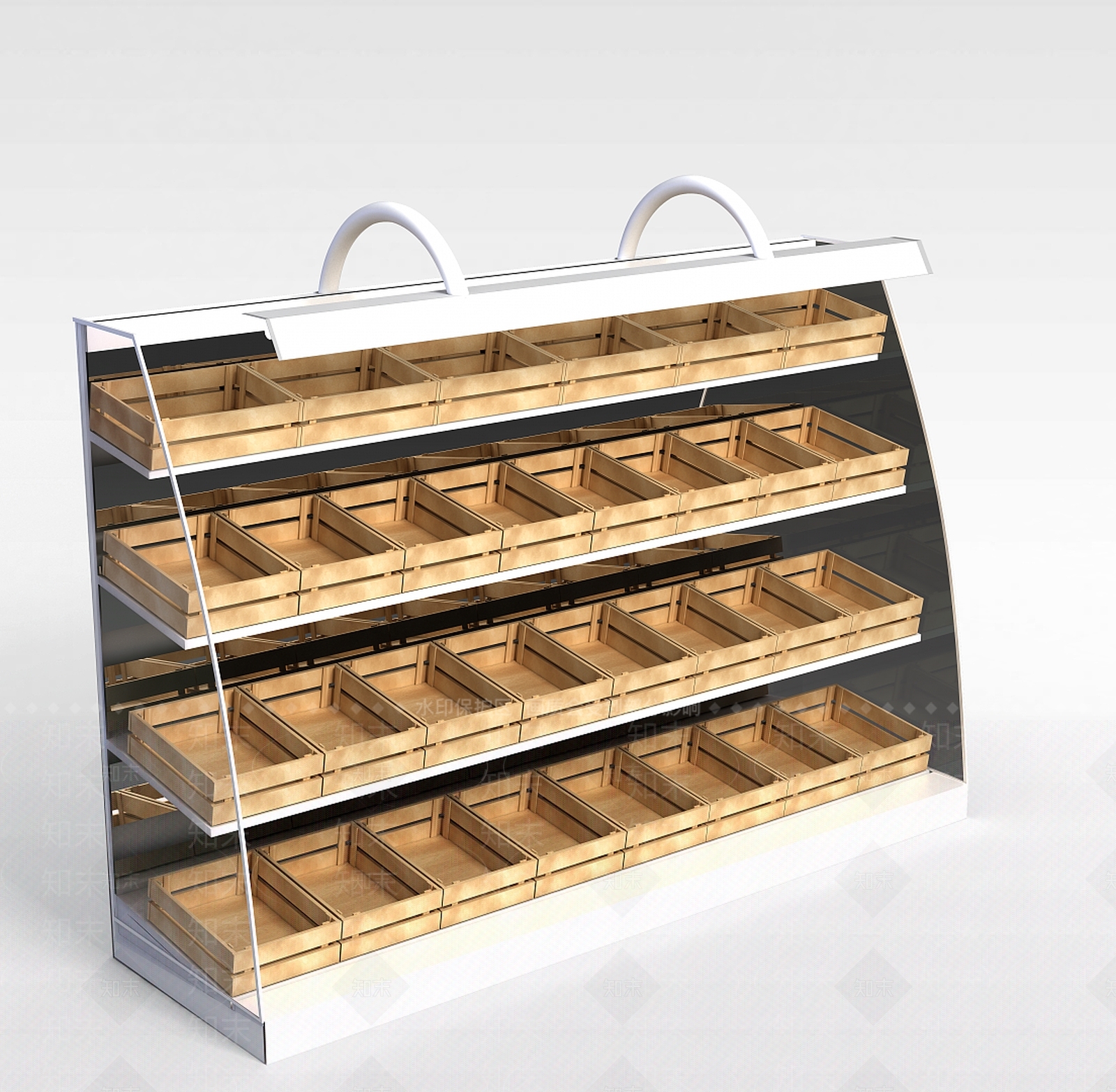 现代超市展示架3D模型下载【ID:1198854571】