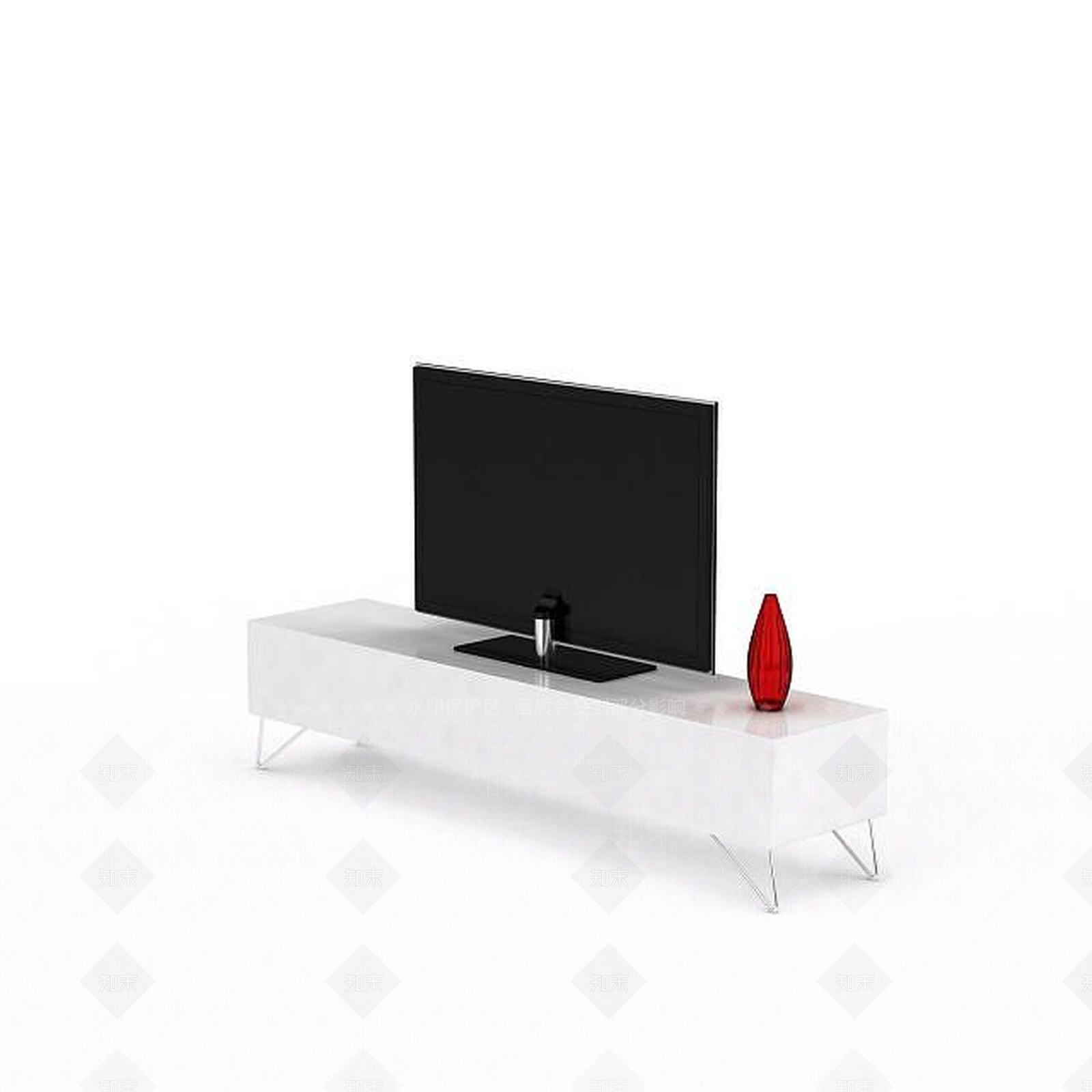 现代客厅电视柜3D模型下载【ID:1198854594】