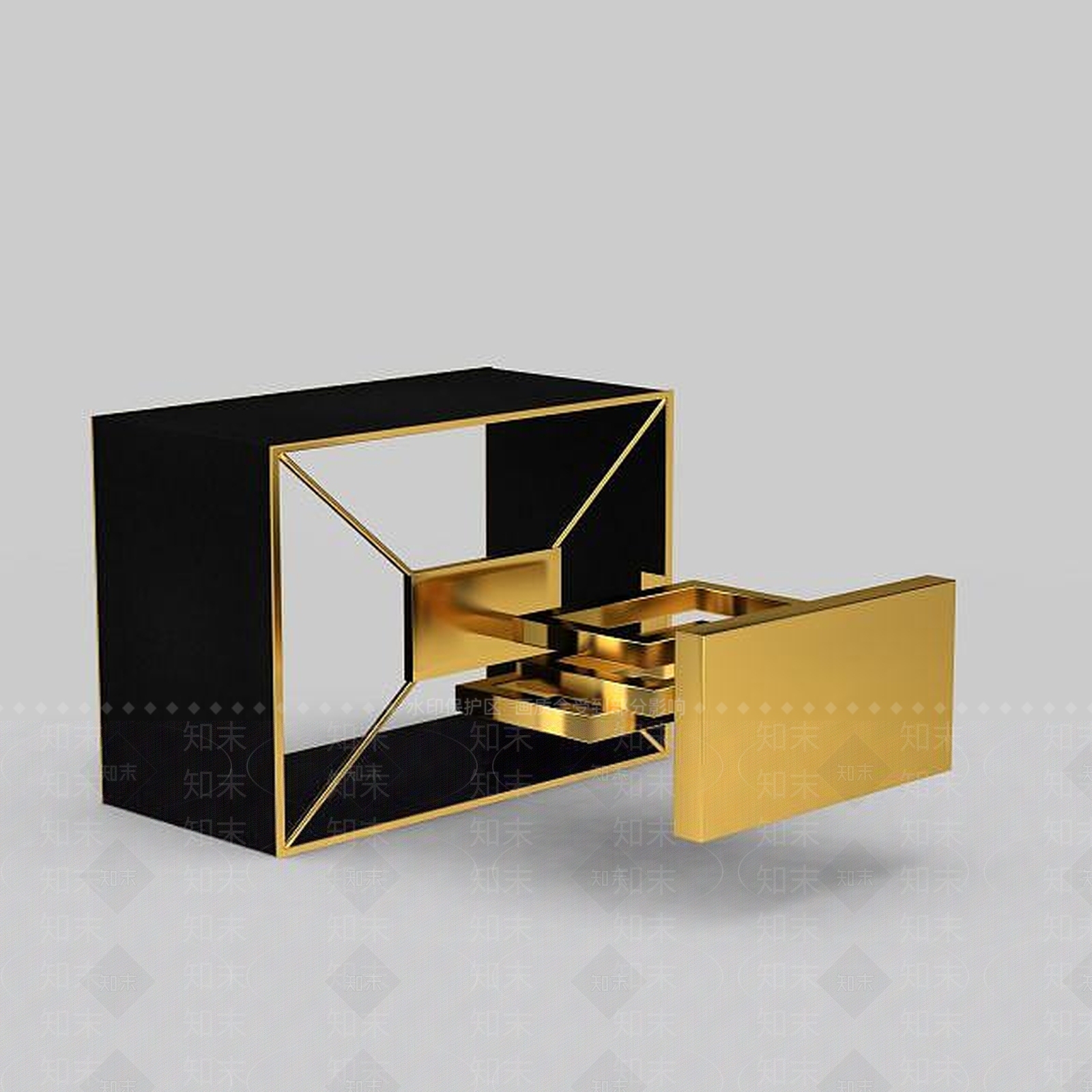 现代金色台灯3D模型下载【ID:1198857330】