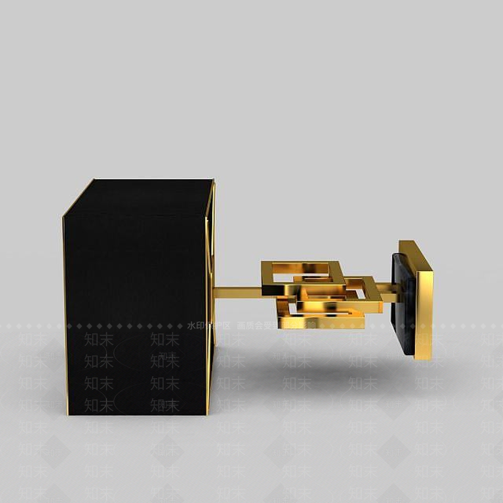 现代金色台灯3D模型下载【ID:1198857330】
