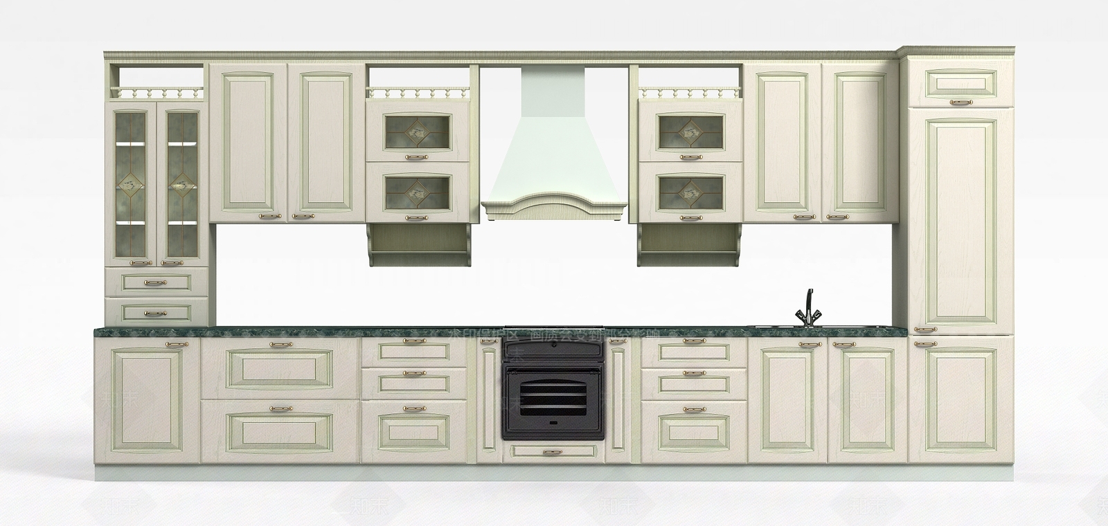 欧式古典欧式风格橱柜3D模型下载【ID:1198857701】