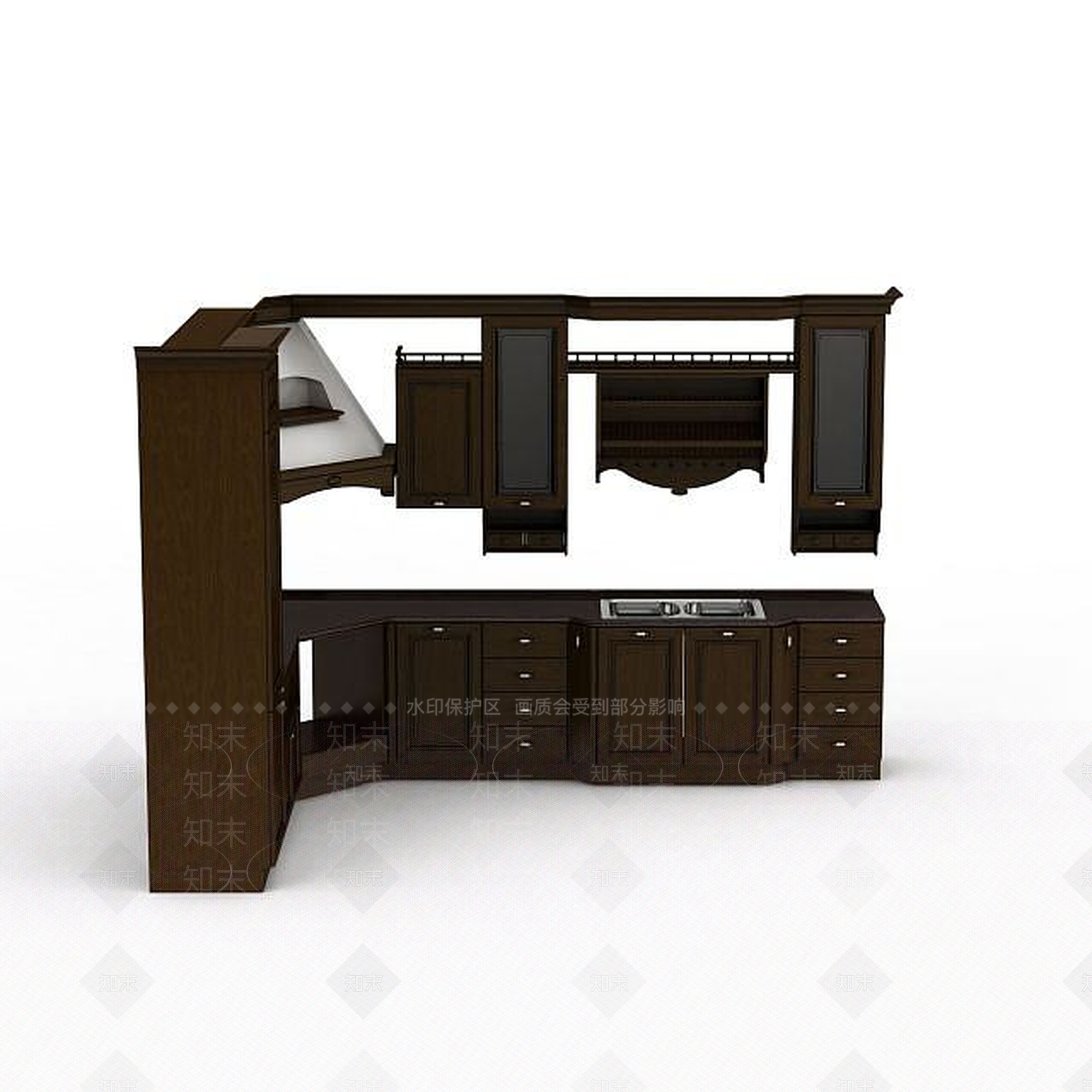 现代厨房部件3D模型下载【ID:1198857969】