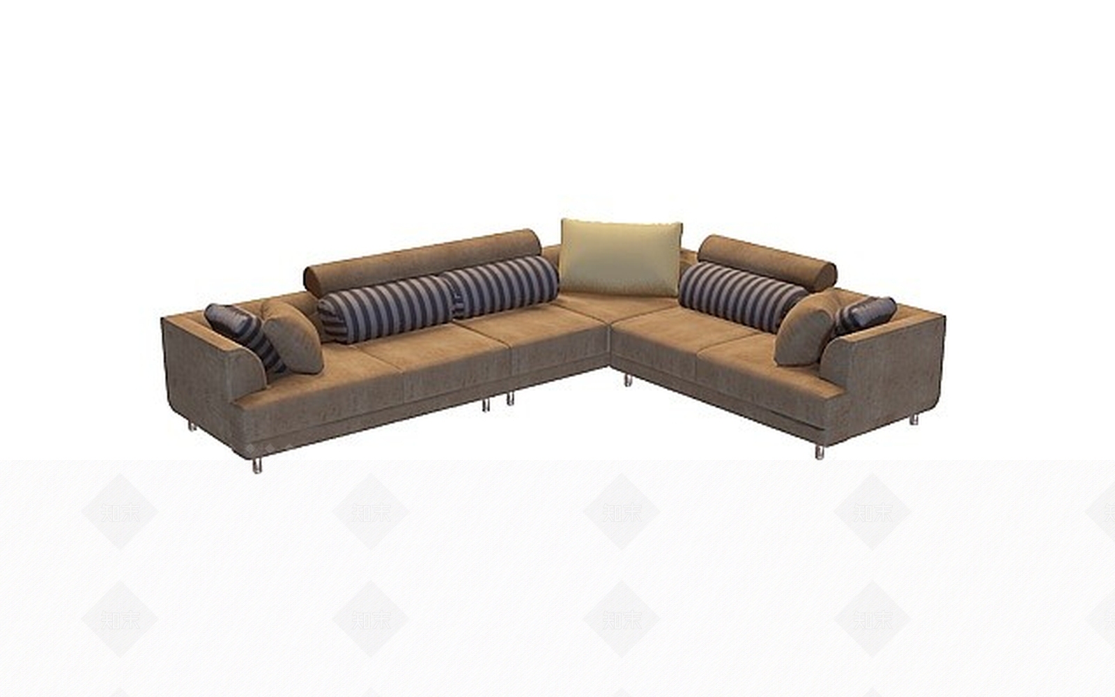 现代布艺现代组合沙发3D模型下载【ID:1198859337】